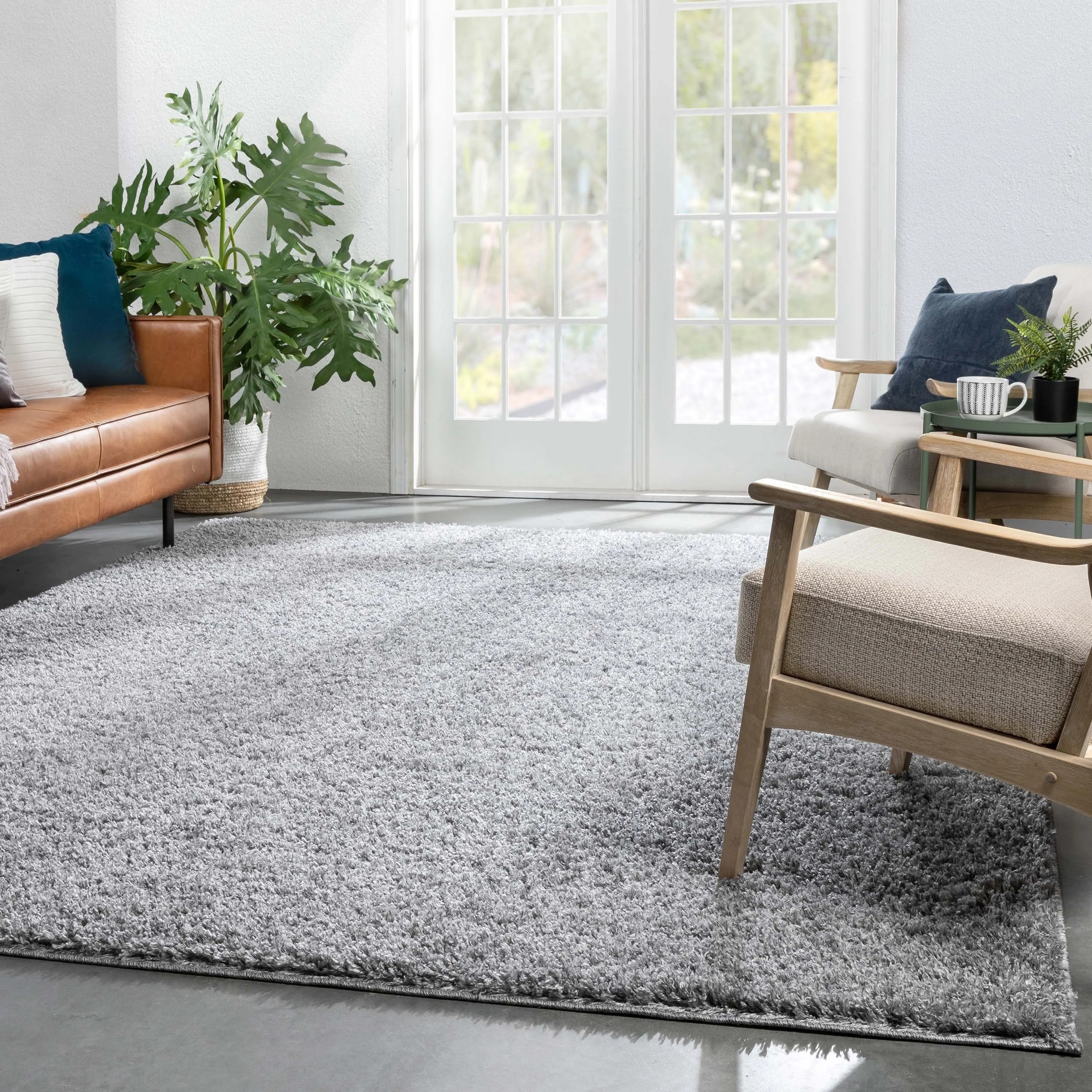 Well Woven Elle Basics Emerson Plain Shag Area Rug