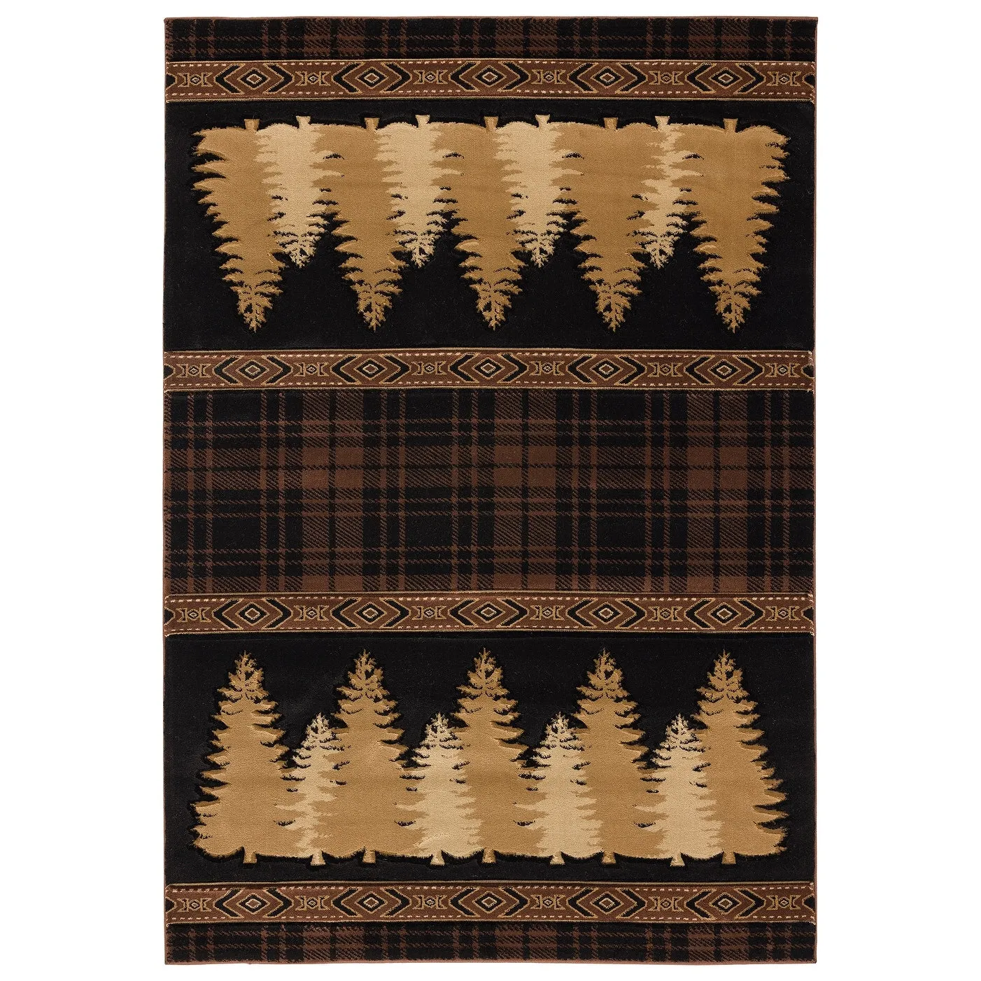 Westfield Home Graham Azure Plains Brown Hand-Carved Area Rug