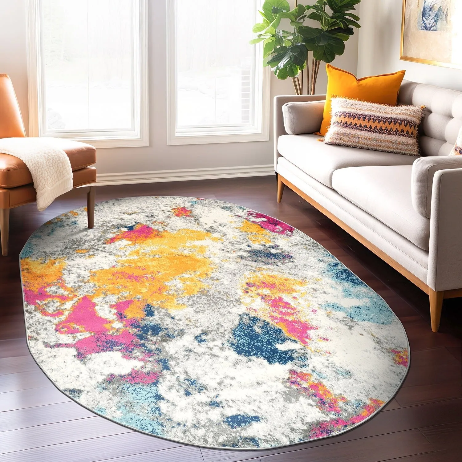 World Rug Gallery Abstract Contemporary Area Rug