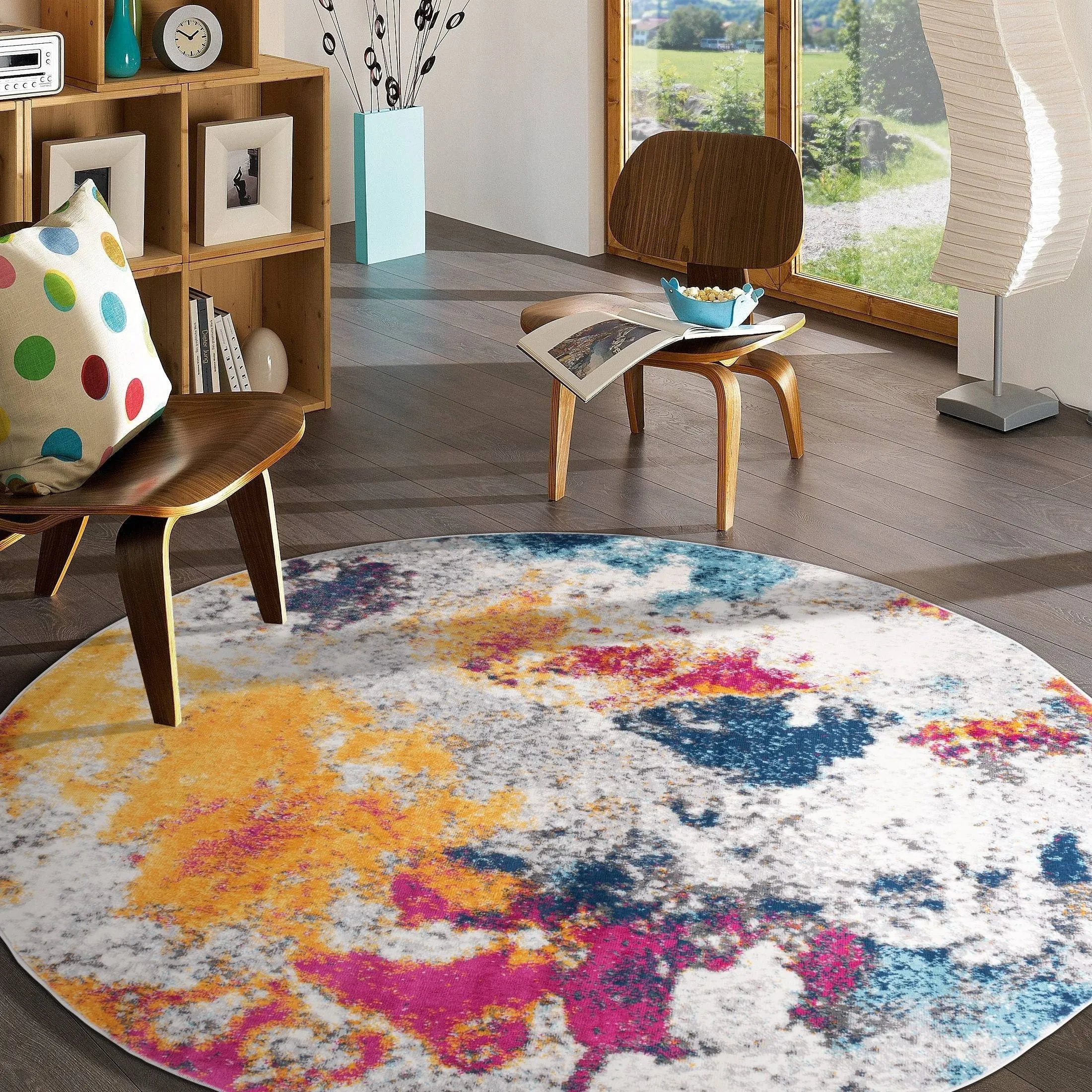 World Rug Gallery Abstract Contemporary Area Rug