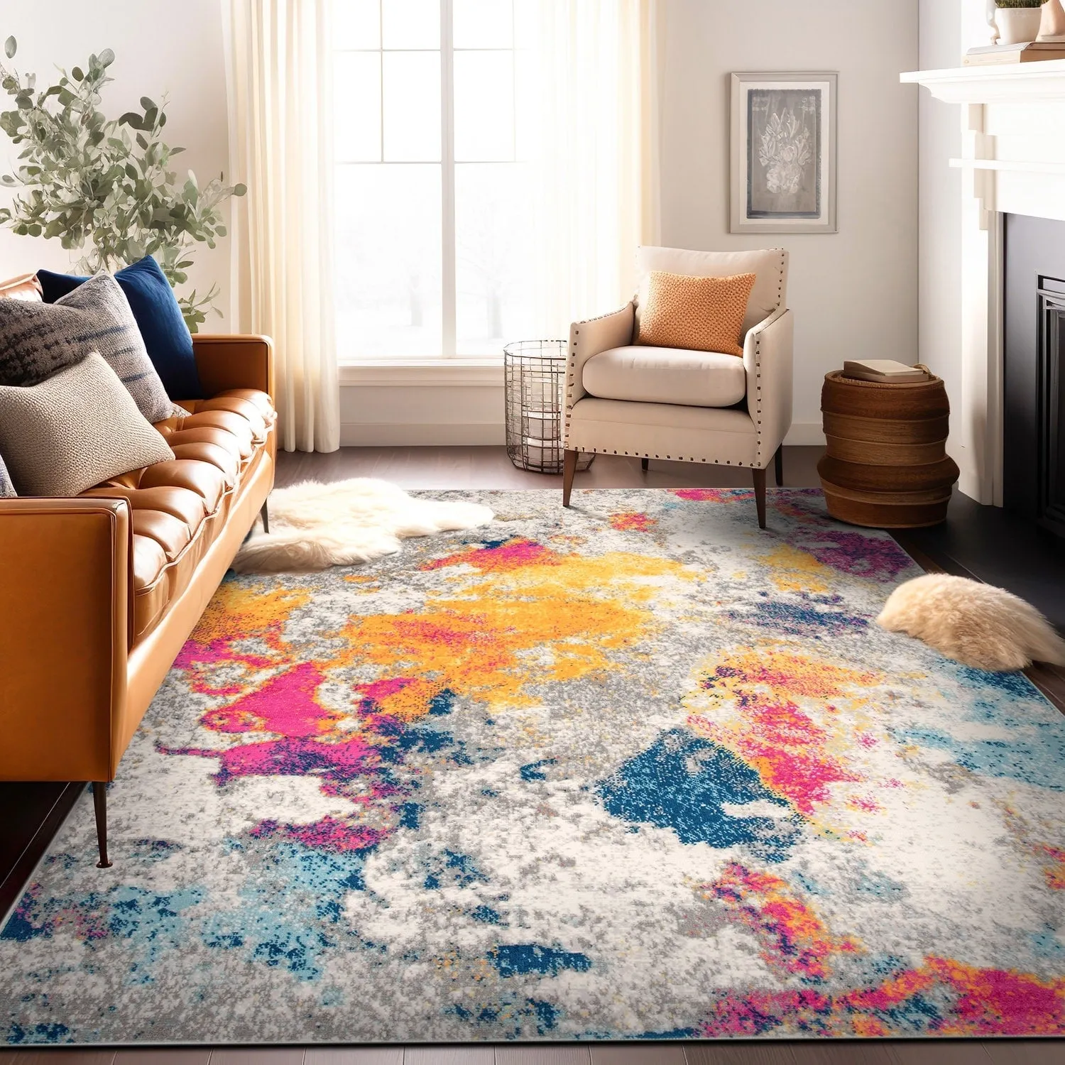 World Rug Gallery Abstract Contemporary Area Rug