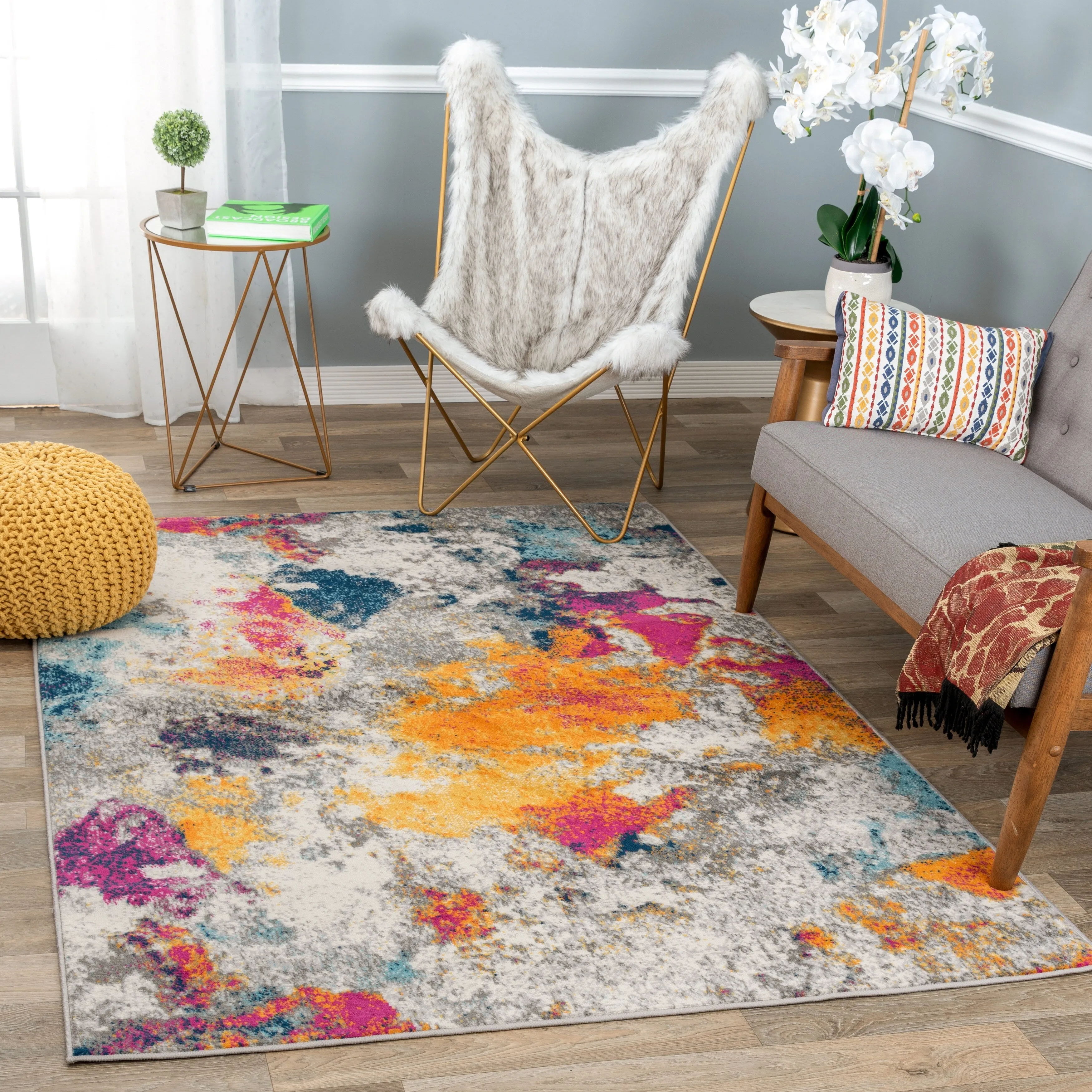 World Rug Gallery Abstract Contemporary Area Rug