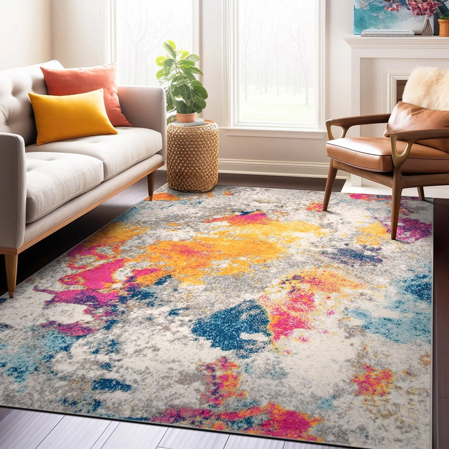 World Rug Gallery Abstract Contemporary Area Rug