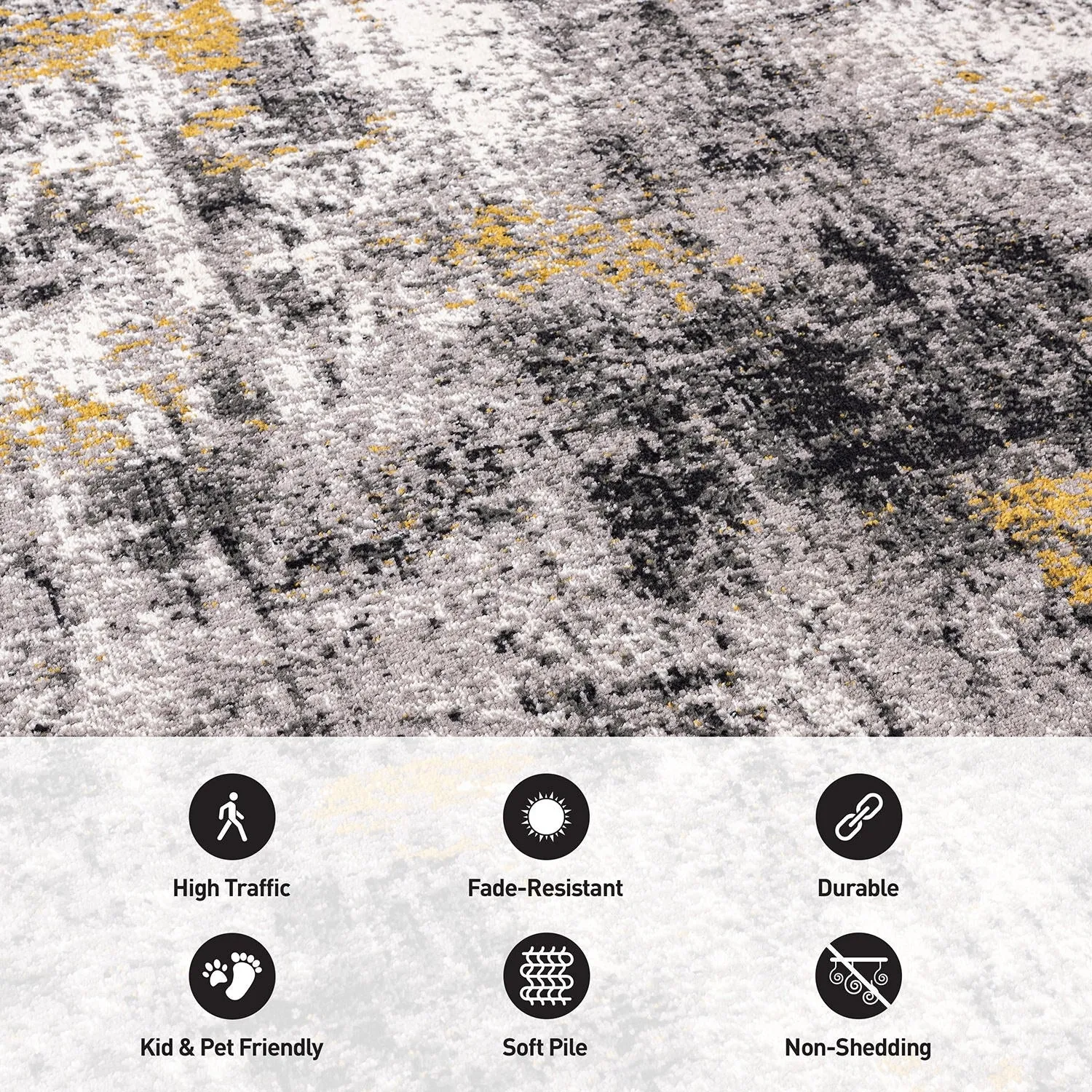 World Rug Gallery Adare Contemporary Abstract Area Rug