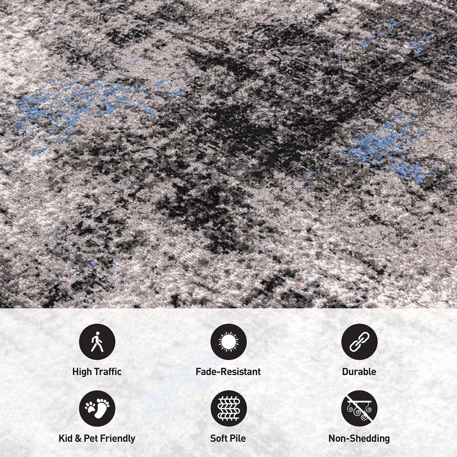World Rug Gallery Adare Contemporary Abstract Area Rug