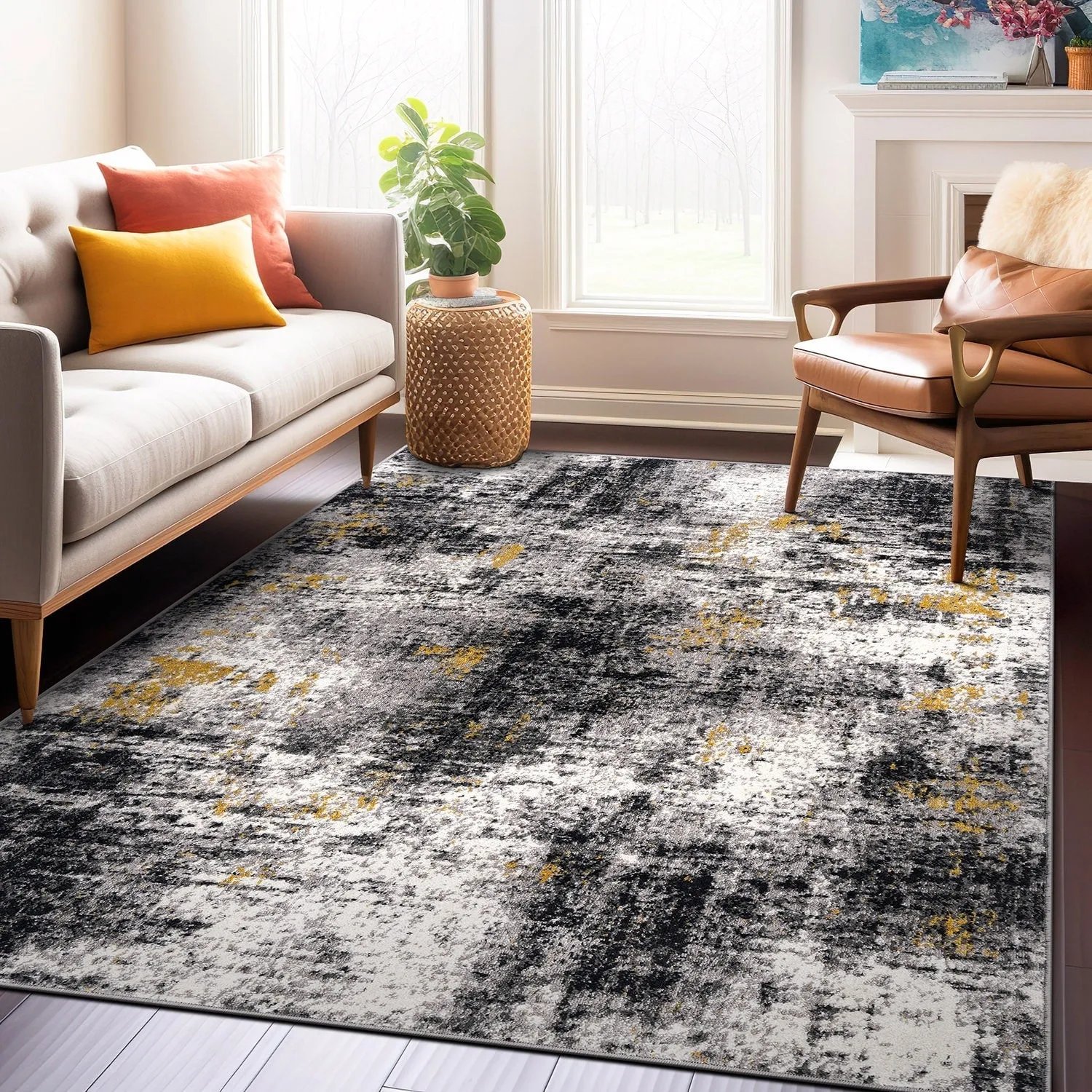 World Rug Gallery Adare Contemporary Abstract Area Rug