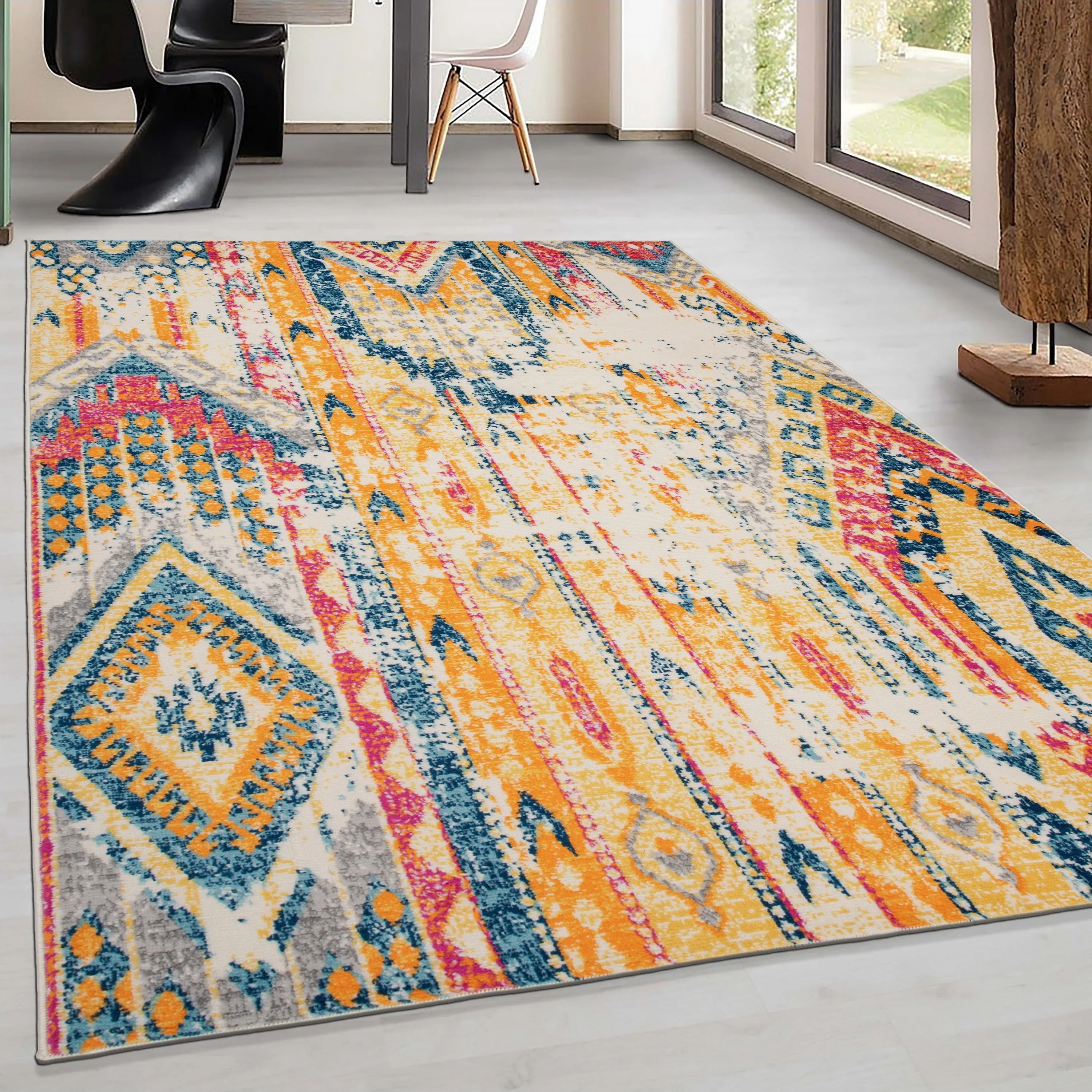 World Rug Gallery Bohemian Geometric Modern Area Rug