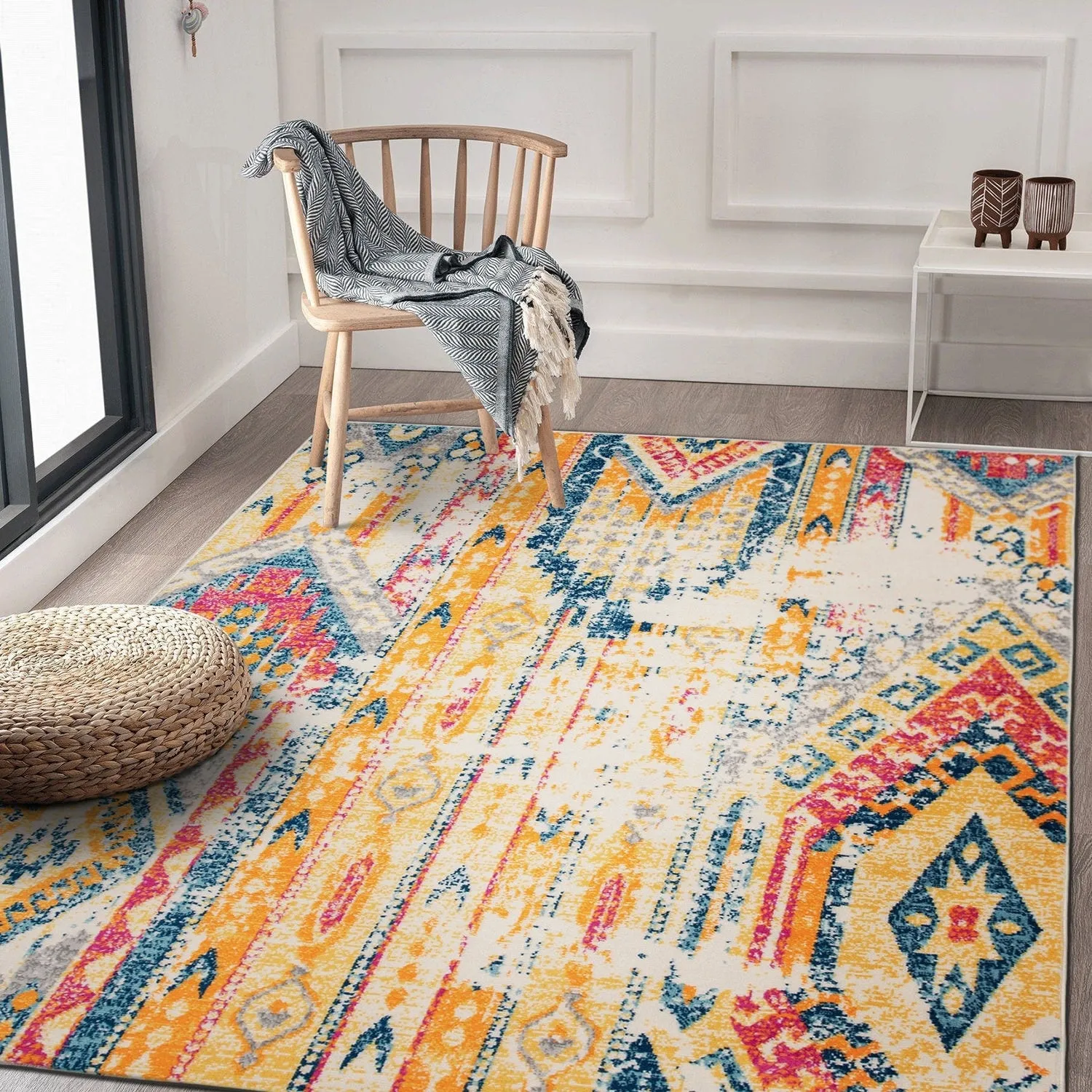 World Rug Gallery Bohemian Geometric Modern Area Rug