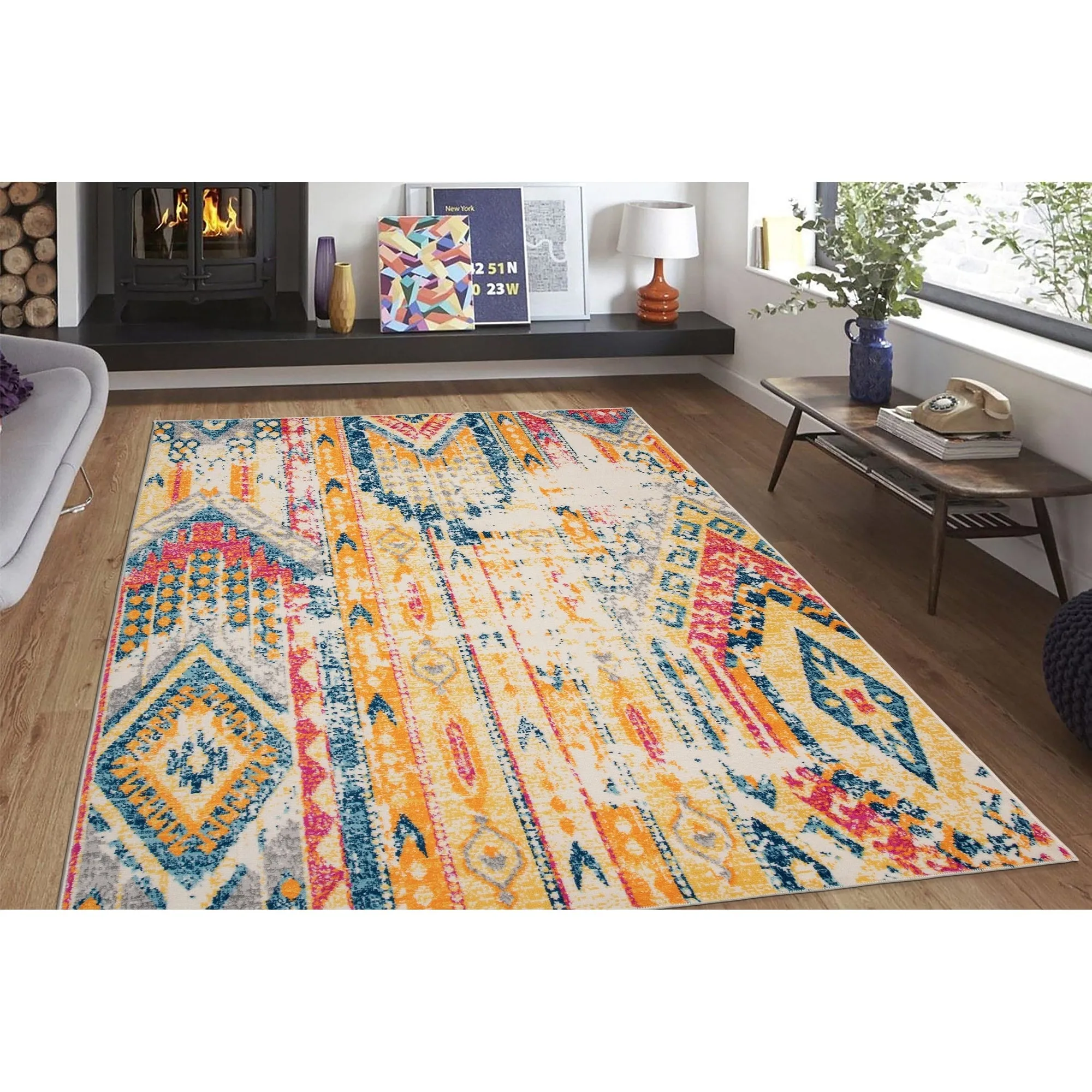 World Rug Gallery Bohemian Geometric Modern Area Rug