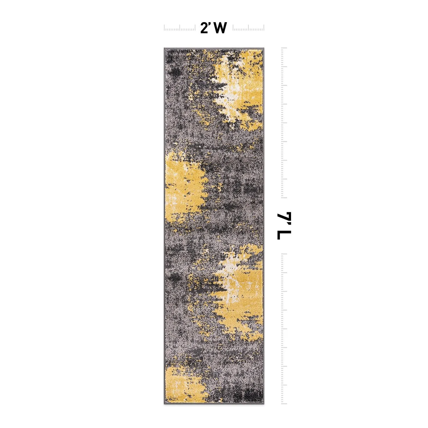 World Rug Gallery Contemporary Abstract Splash Blue Area Rug