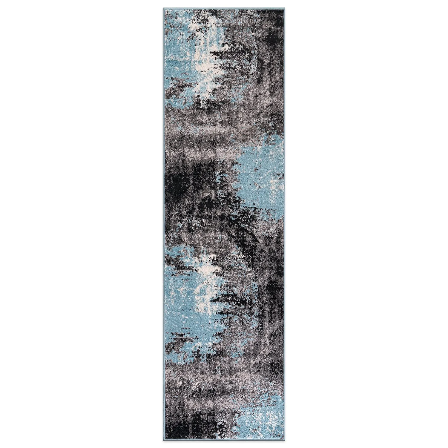 World Rug Gallery Contemporary Abstract Splash Blue Area Rug
