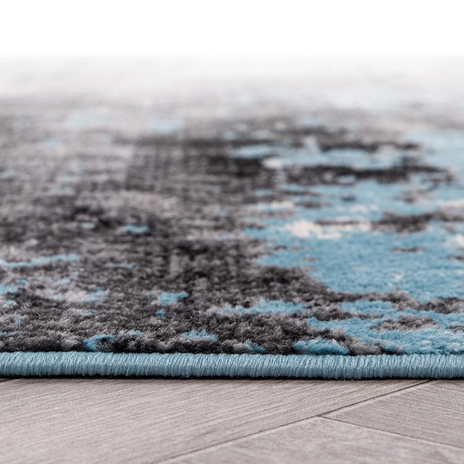 World Rug Gallery Contemporary Abstract Splash Blue Area Rug
