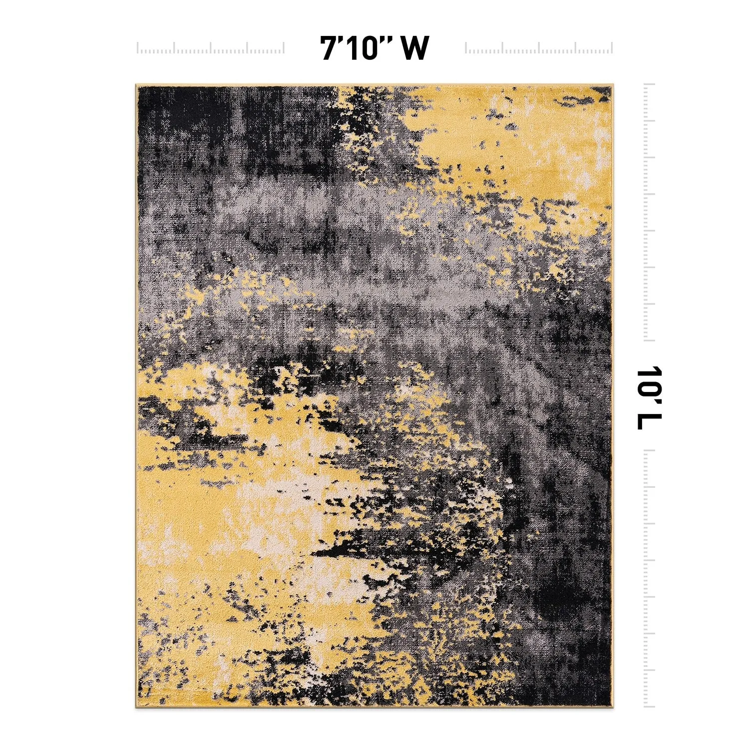 World Rug Gallery Contemporary Abstract Splash Blue Area Rug