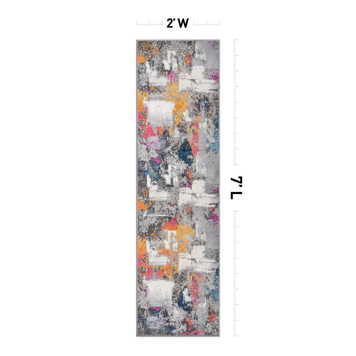 World Rug Gallery Contemporary Abstract Splashcolor Area Rug