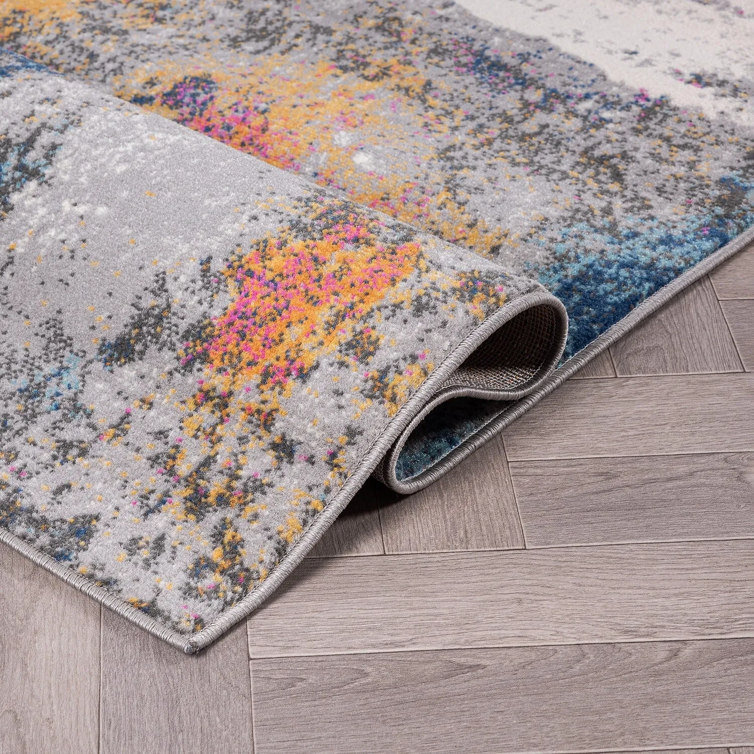 World Rug Gallery Contemporary Abstract Splashcolor Area Rug