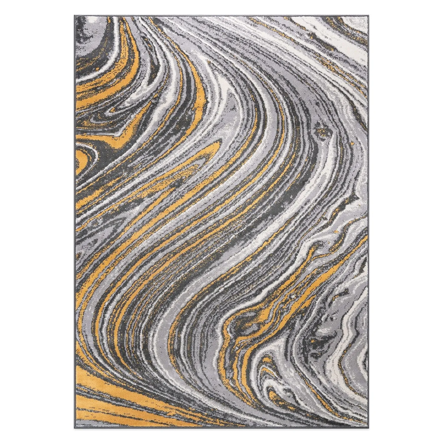World Rug Gallery Contemporary Abstract Swirl Area Rug