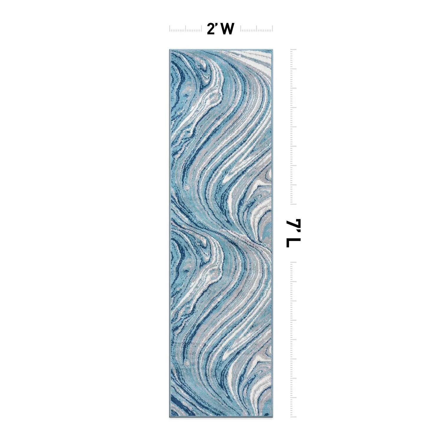 World Rug Gallery Contemporary Abstract Swirl Area Rug