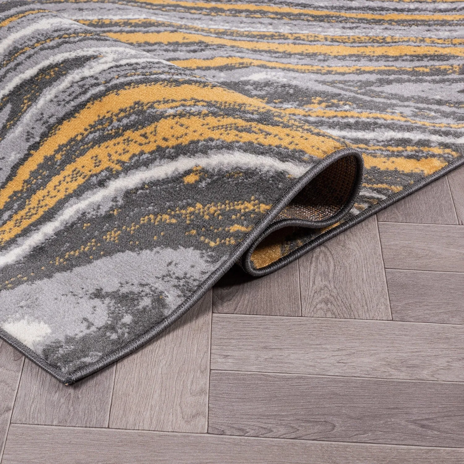 World Rug Gallery Contemporary Abstract Swirl Area Rug