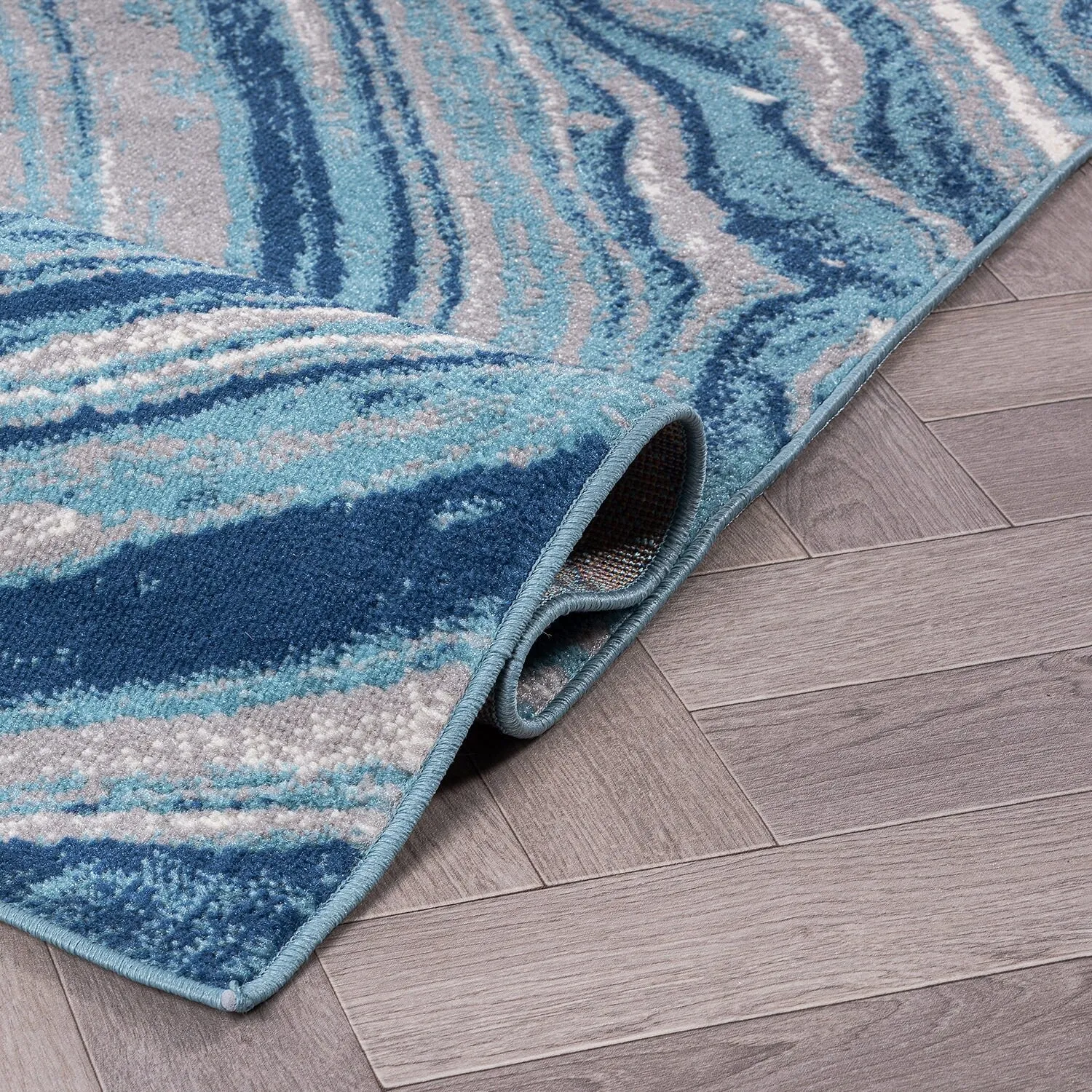 World Rug Gallery Contemporary Abstract Swirl Area Rug