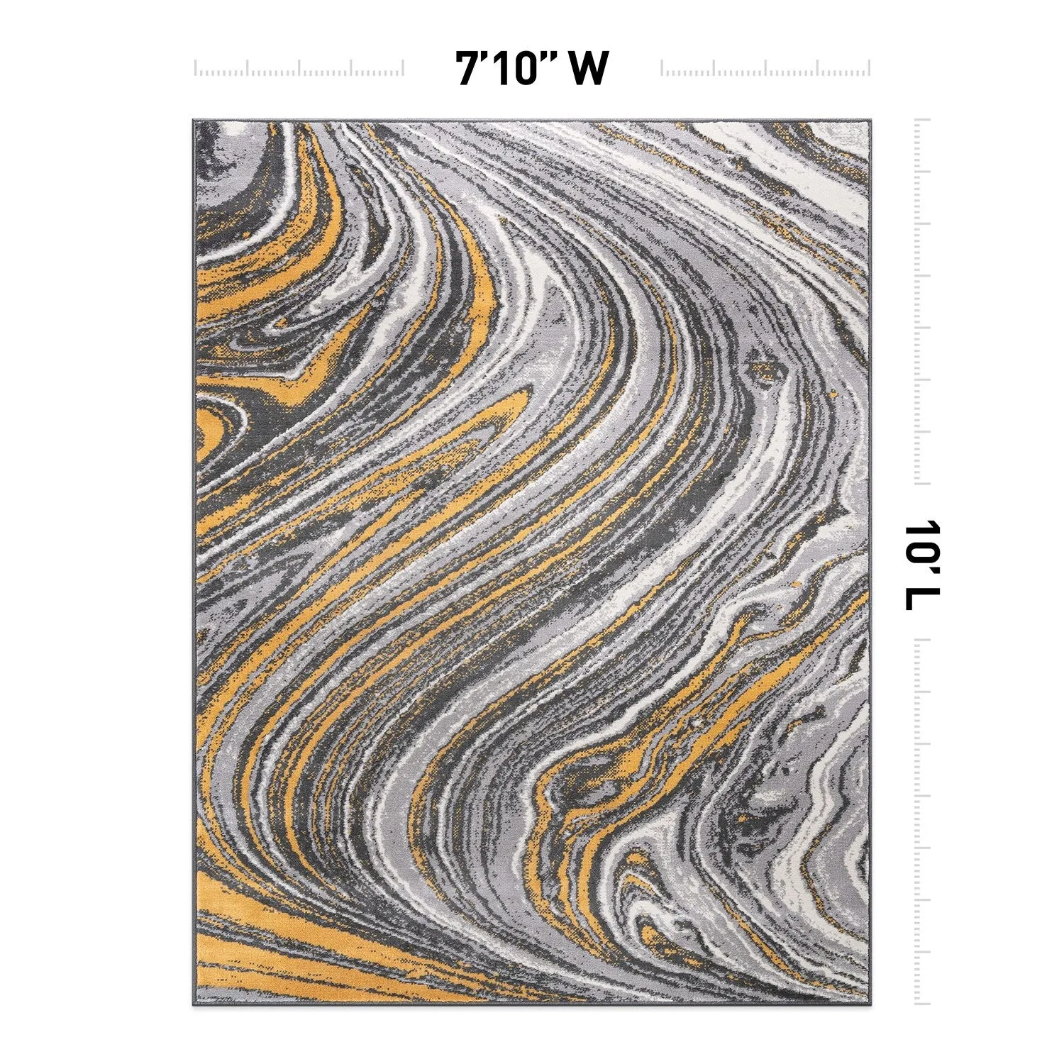 World Rug Gallery Contemporary Abstract Swirl Area Rug