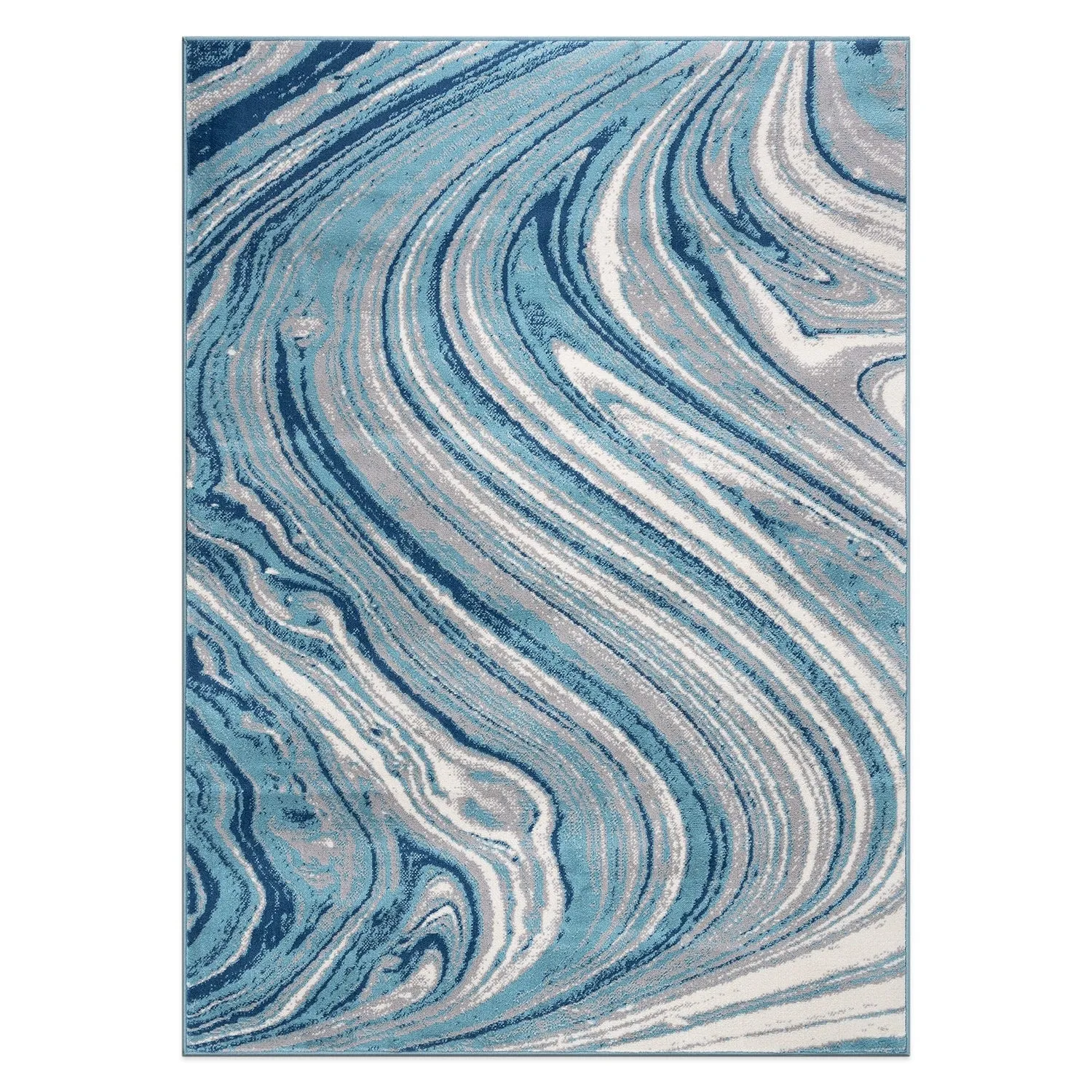 World Rug Gallery Contemporary Abstract Swirl Area Rug