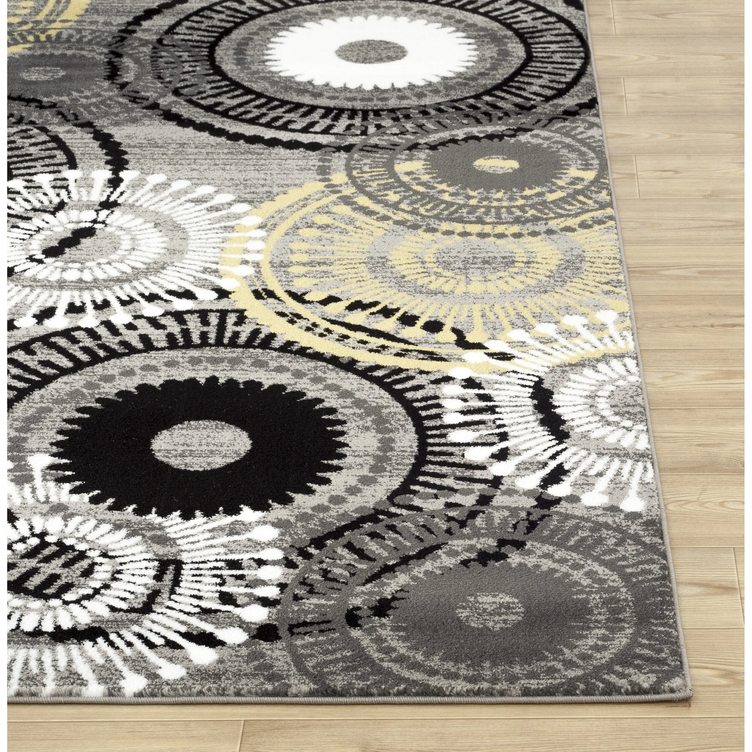 World Rug Gallery Contemporary Circles Area Rug