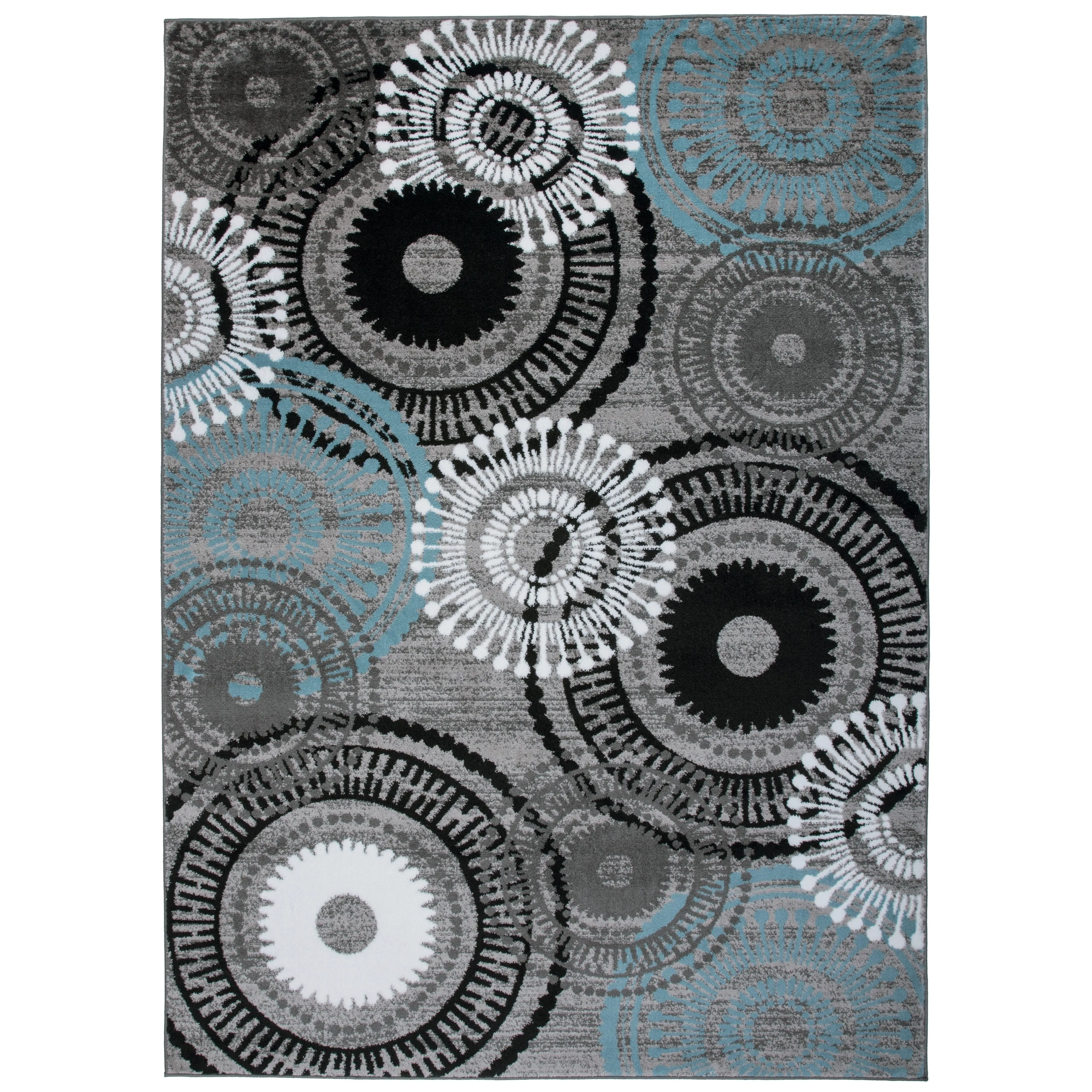World Rug Gallery Contemporary Circles Area Rug