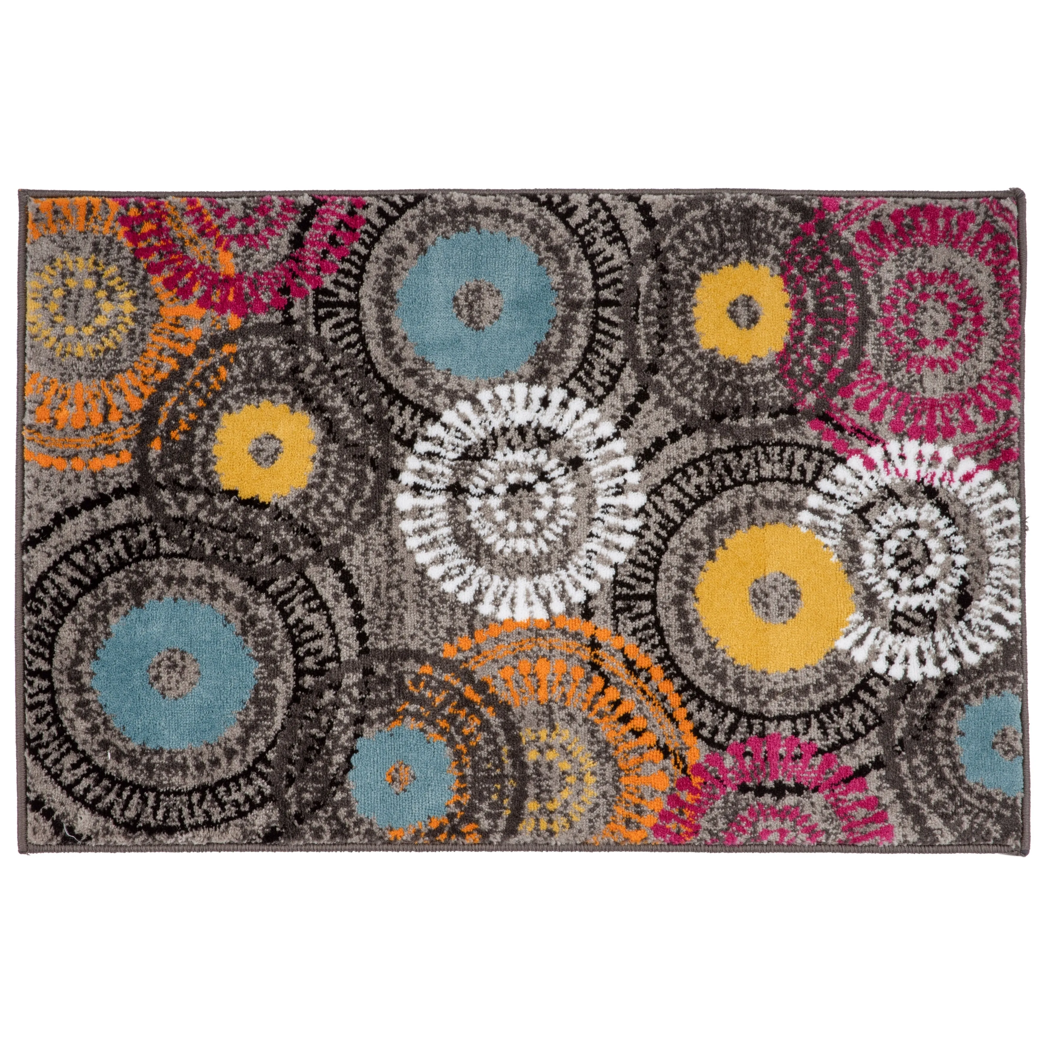 World Rug Gallery Contemporary Circles Area Rug