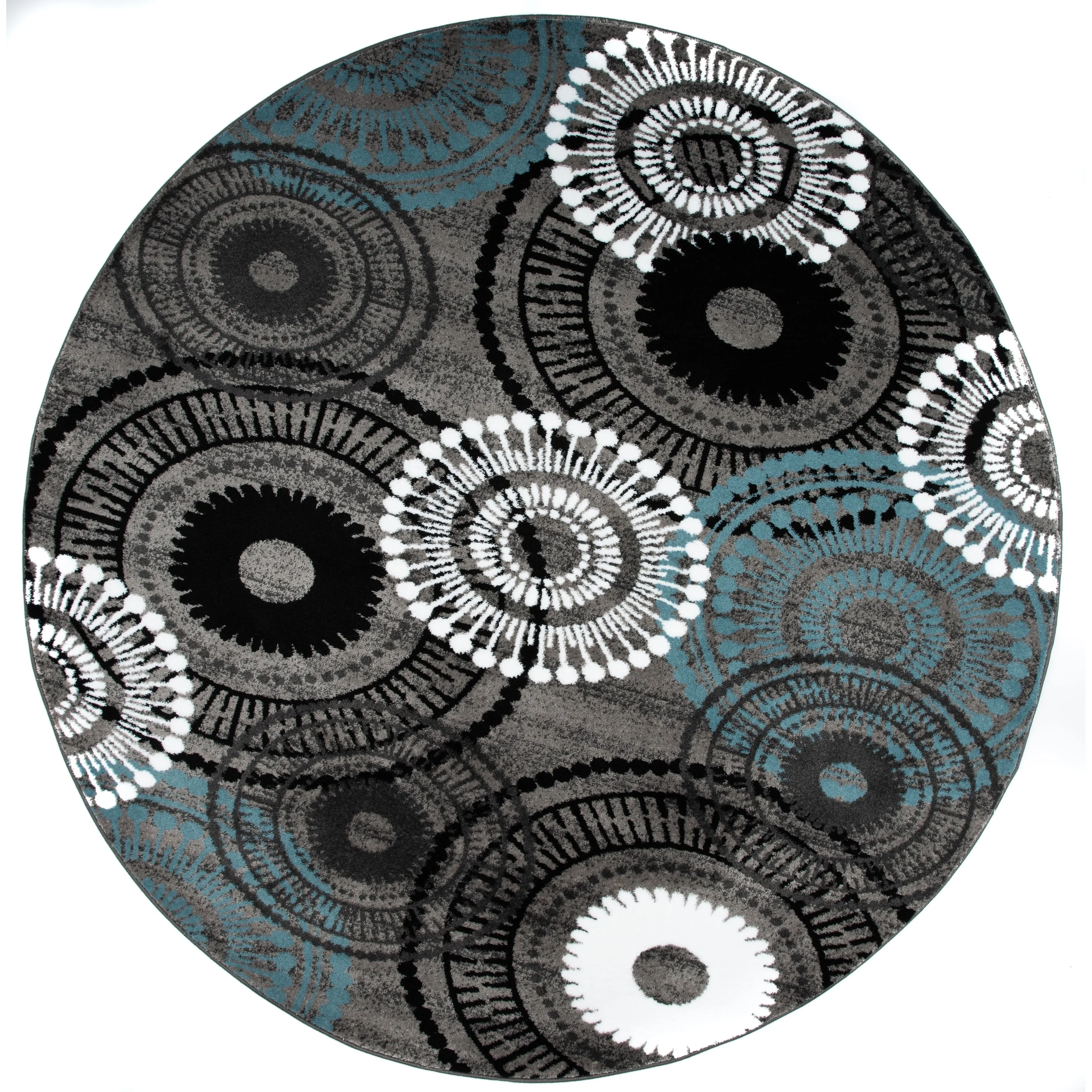 World Rug Gallery Contemporary Circles Area Rug