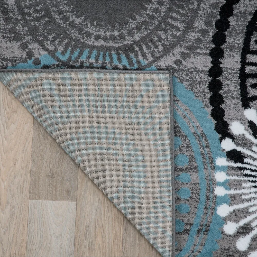 World Rug Gallery Contemporary Circles Area Rug