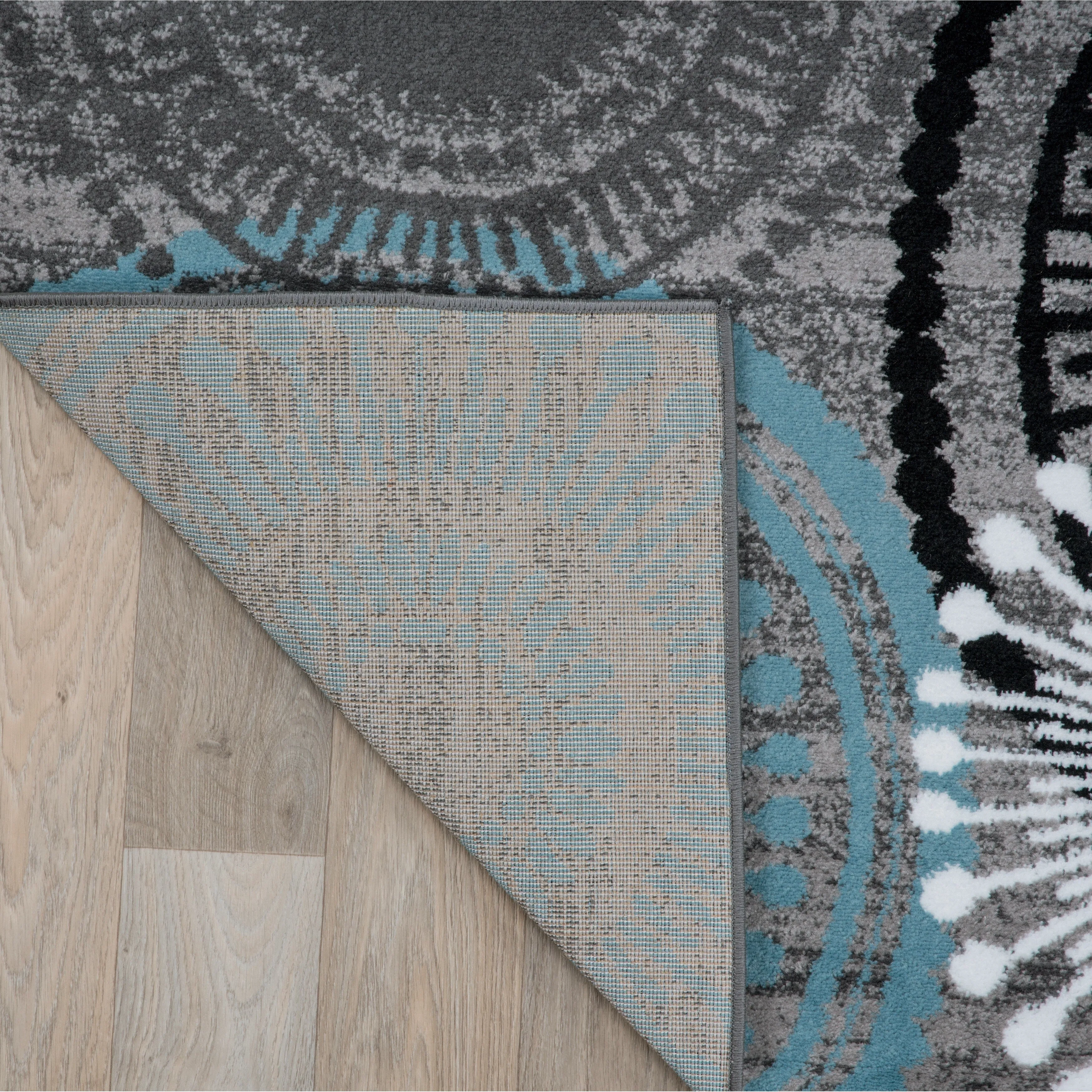 World Rug Gallery Contemporary Circles Area Rug