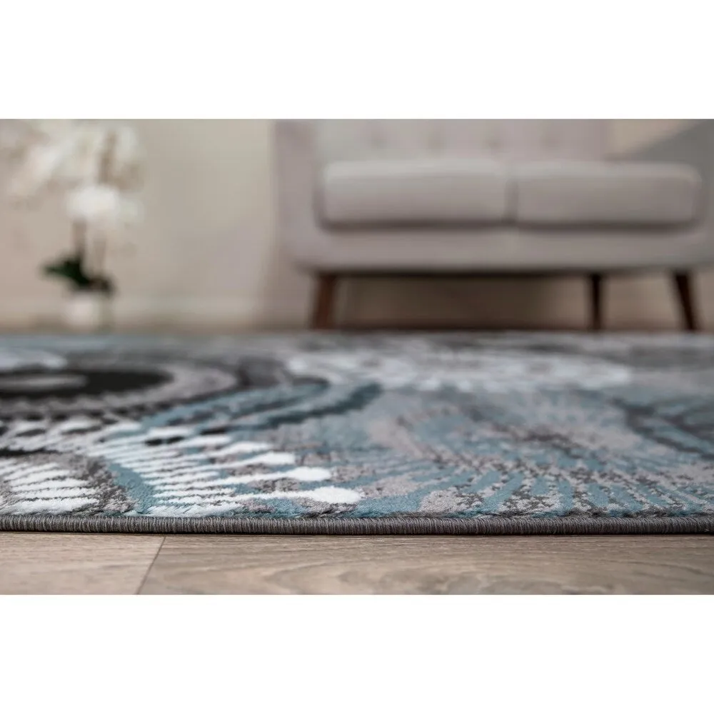 World Rug Gallery Contemporary Circles Area Rug