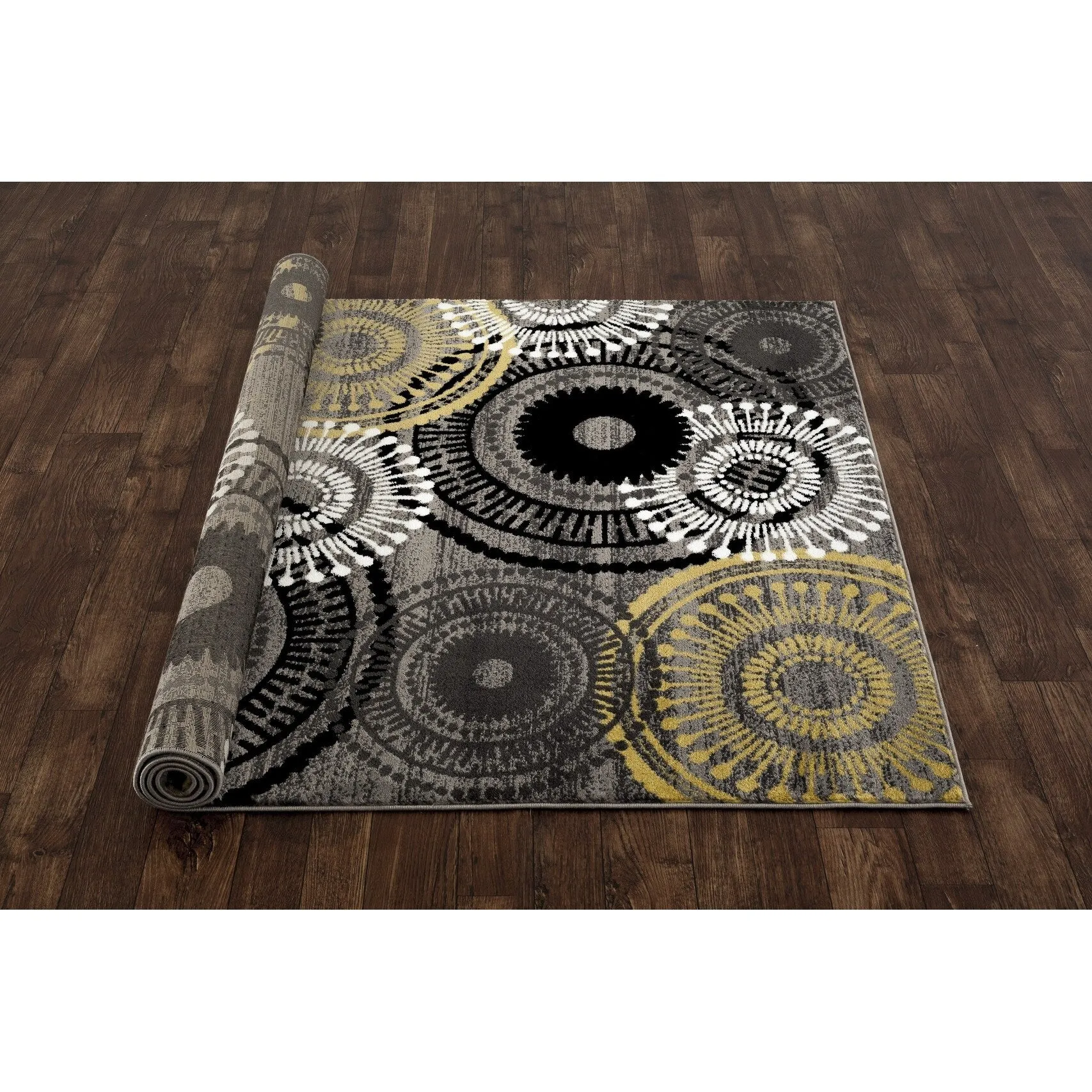 World Rug Gallery Contemporary Circles Area Rug