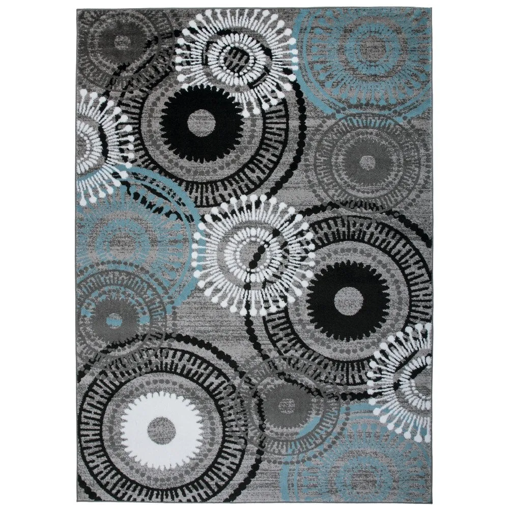 World Rug Gallery Contemporary Circles Area Rug