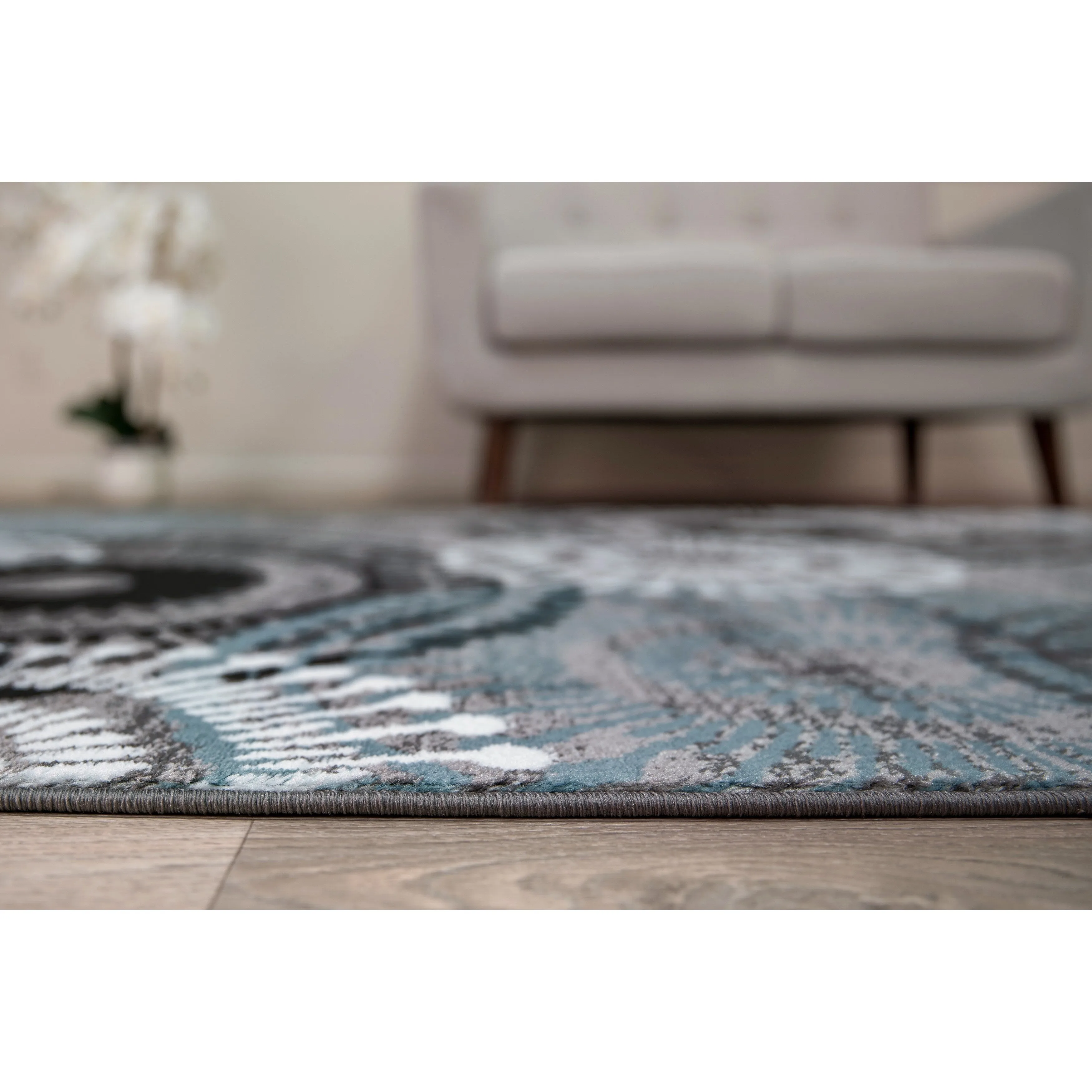 World Rug Gallery Contemporary Circles Area Rug