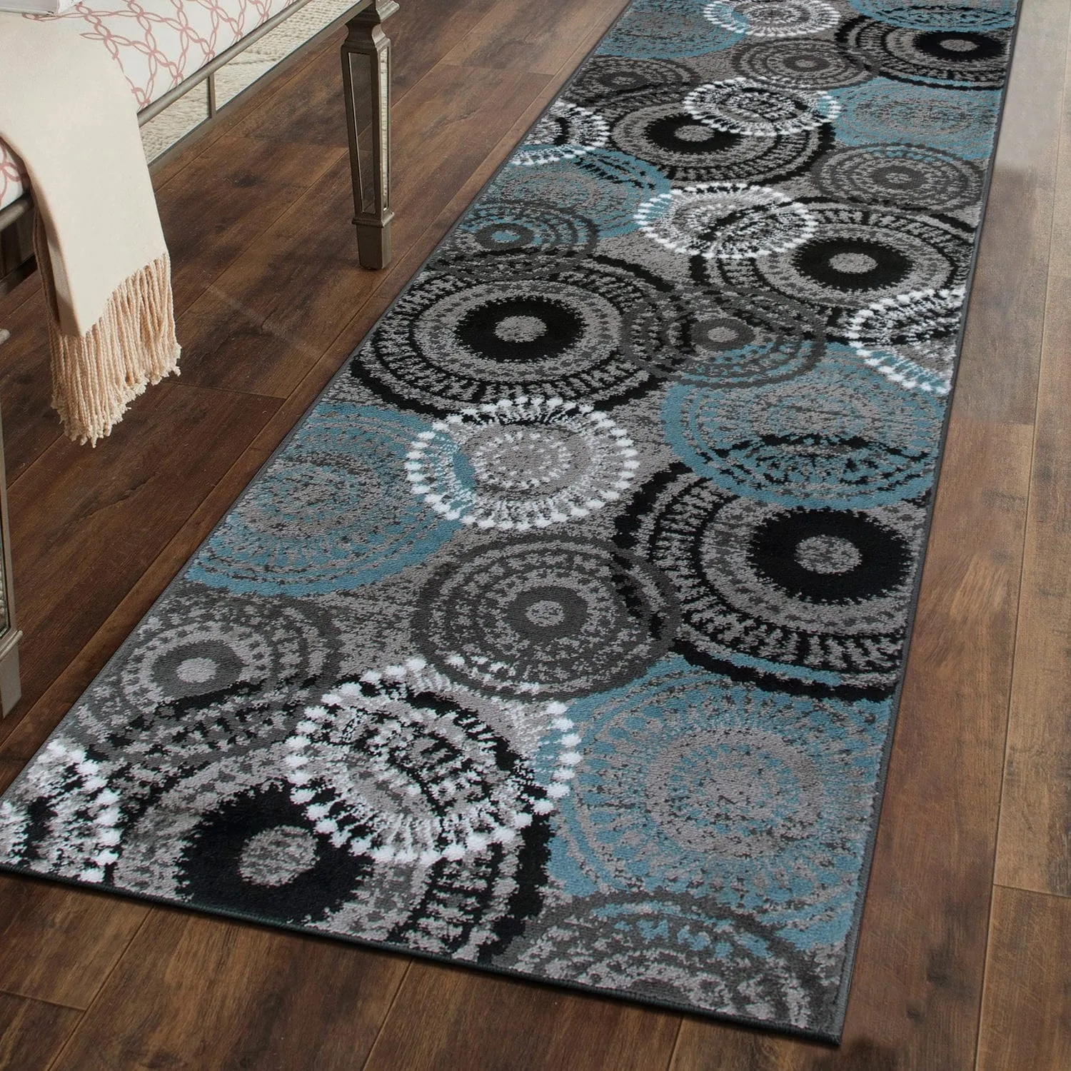 World Rug Gallery Contemporary Circles Area Rug