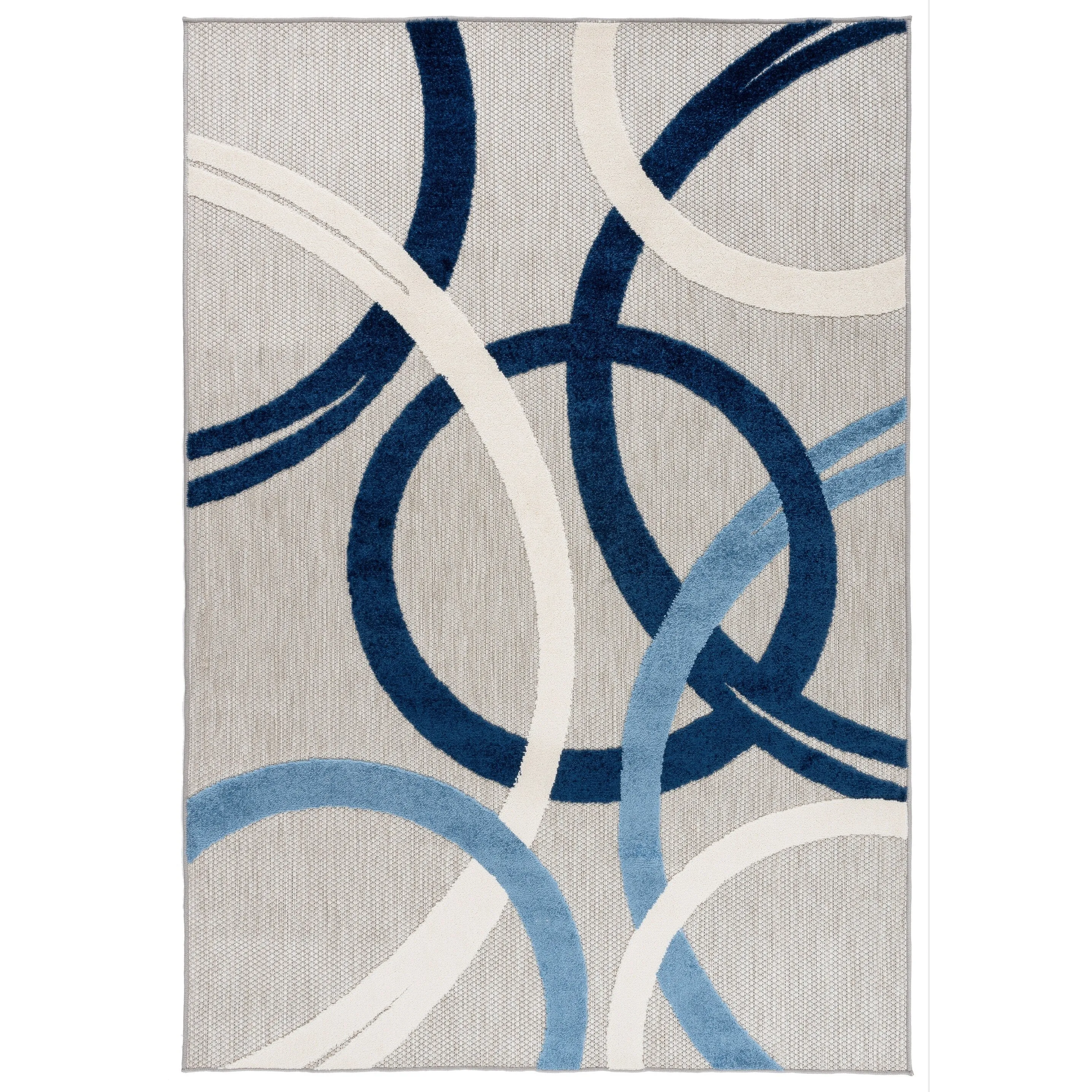 World Rug Gallery Contemporary Circular Indoor/Outdoor Area Rug