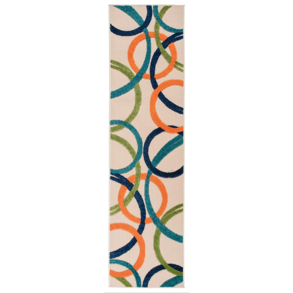 World Rug Gallery Contemporary Circular Indoor/Outdoor Area Rug