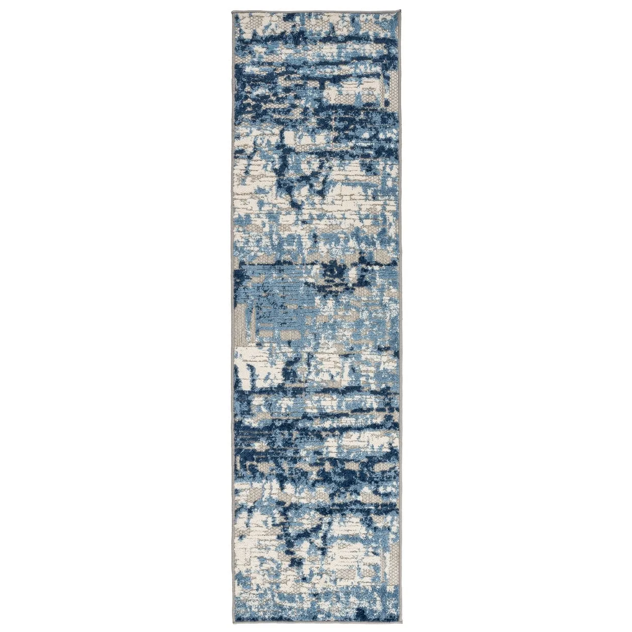 World Rug Gallery Contemporary Distressed Abstract Indoor/Outdoor Area Rug