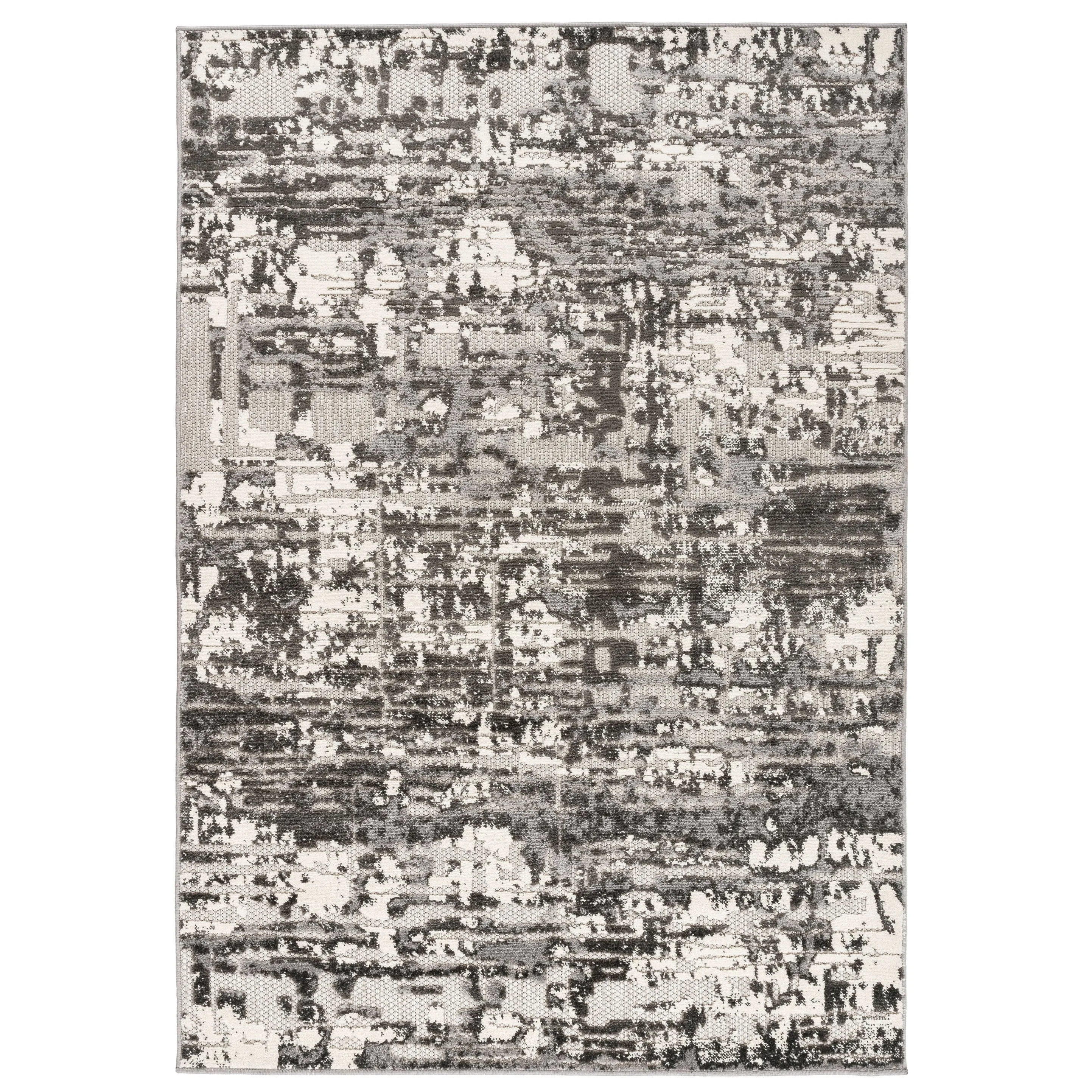 World Rug Gallery Contemporary Distressed Abstract Indoor/Outdoor Area Rug
