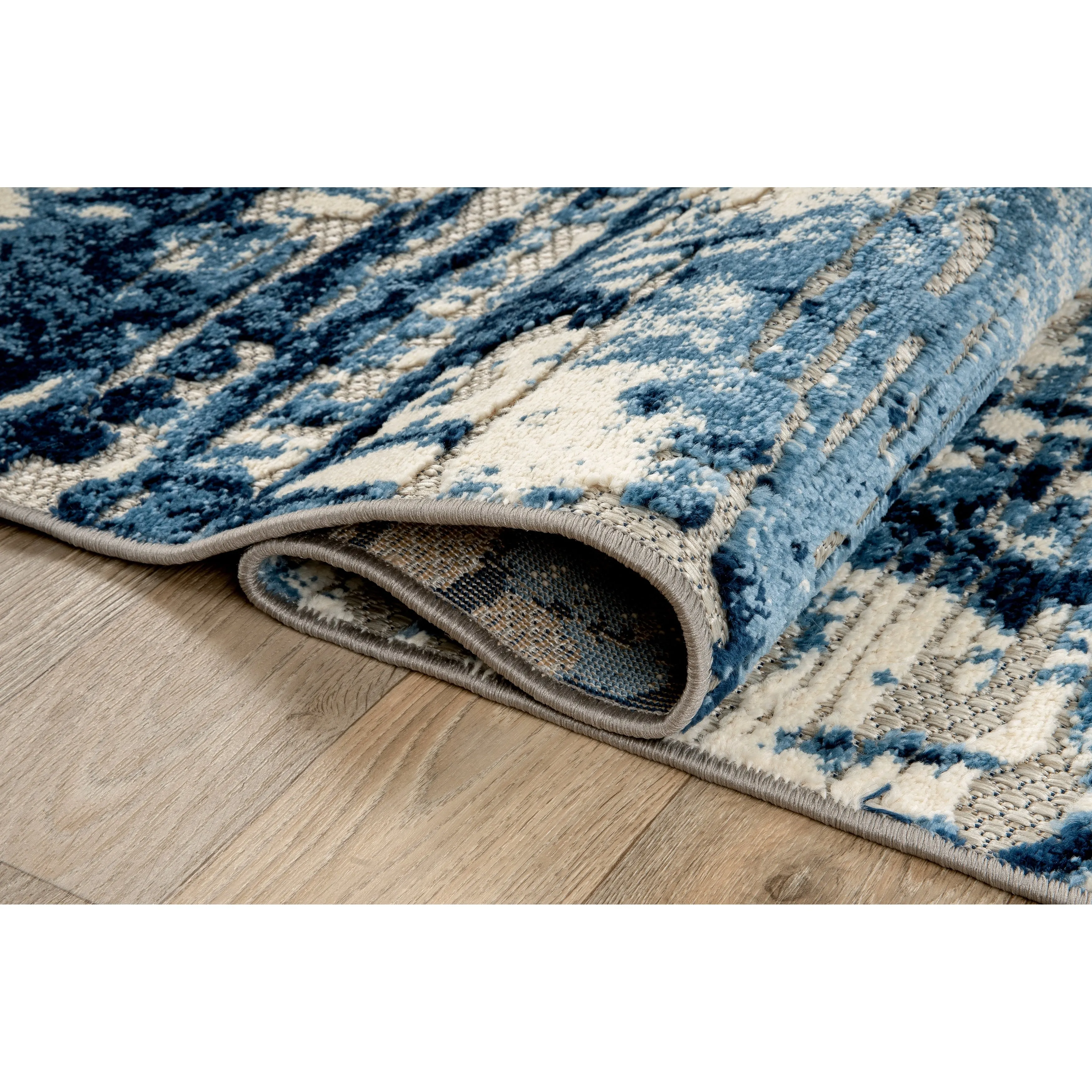 World Rug Gallery Contemporary Distressed Abstract Indoor/Outdoor Area Rug