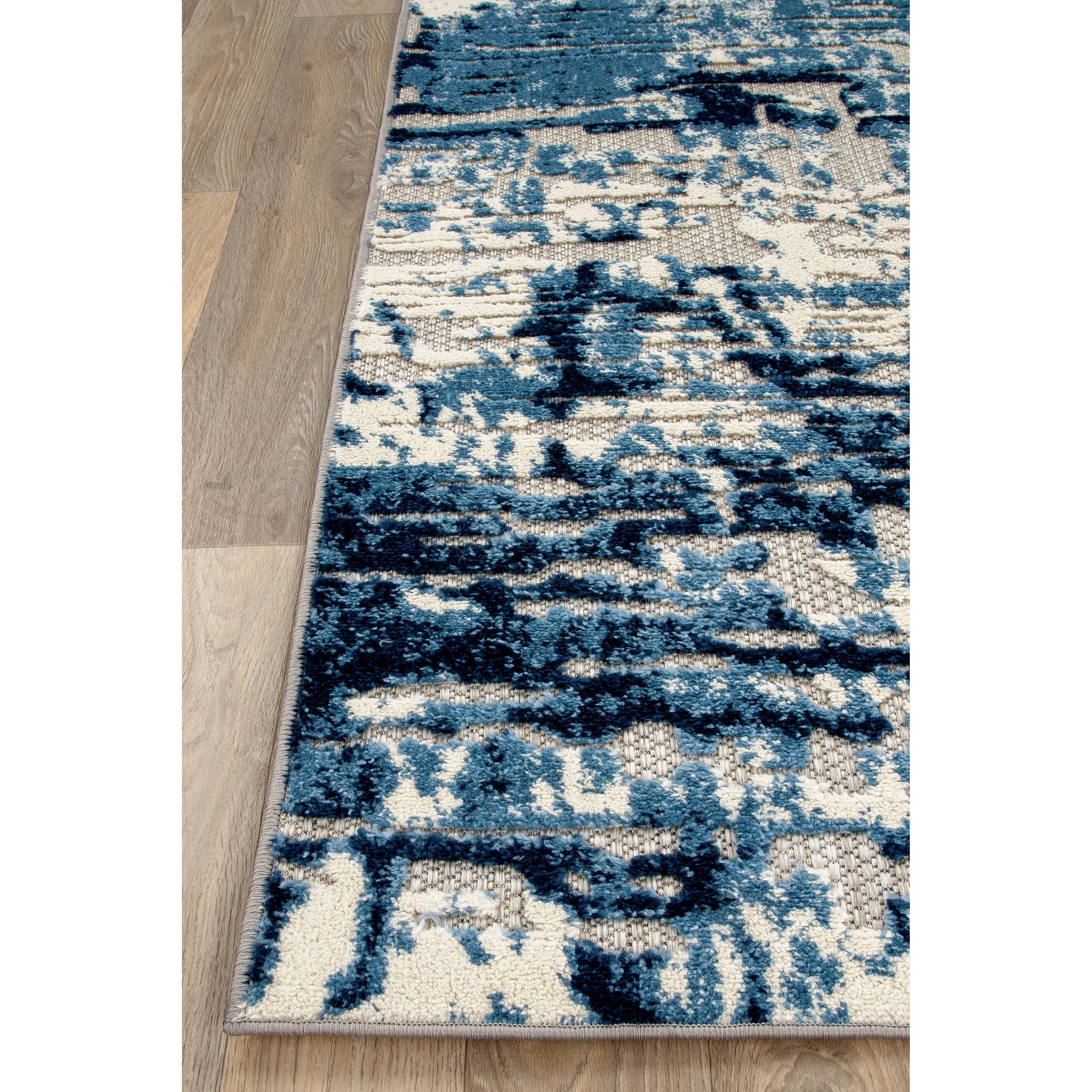 World Rug Gallery Contemporary Distressed Abstract Indoor/Outdoor Area Rug