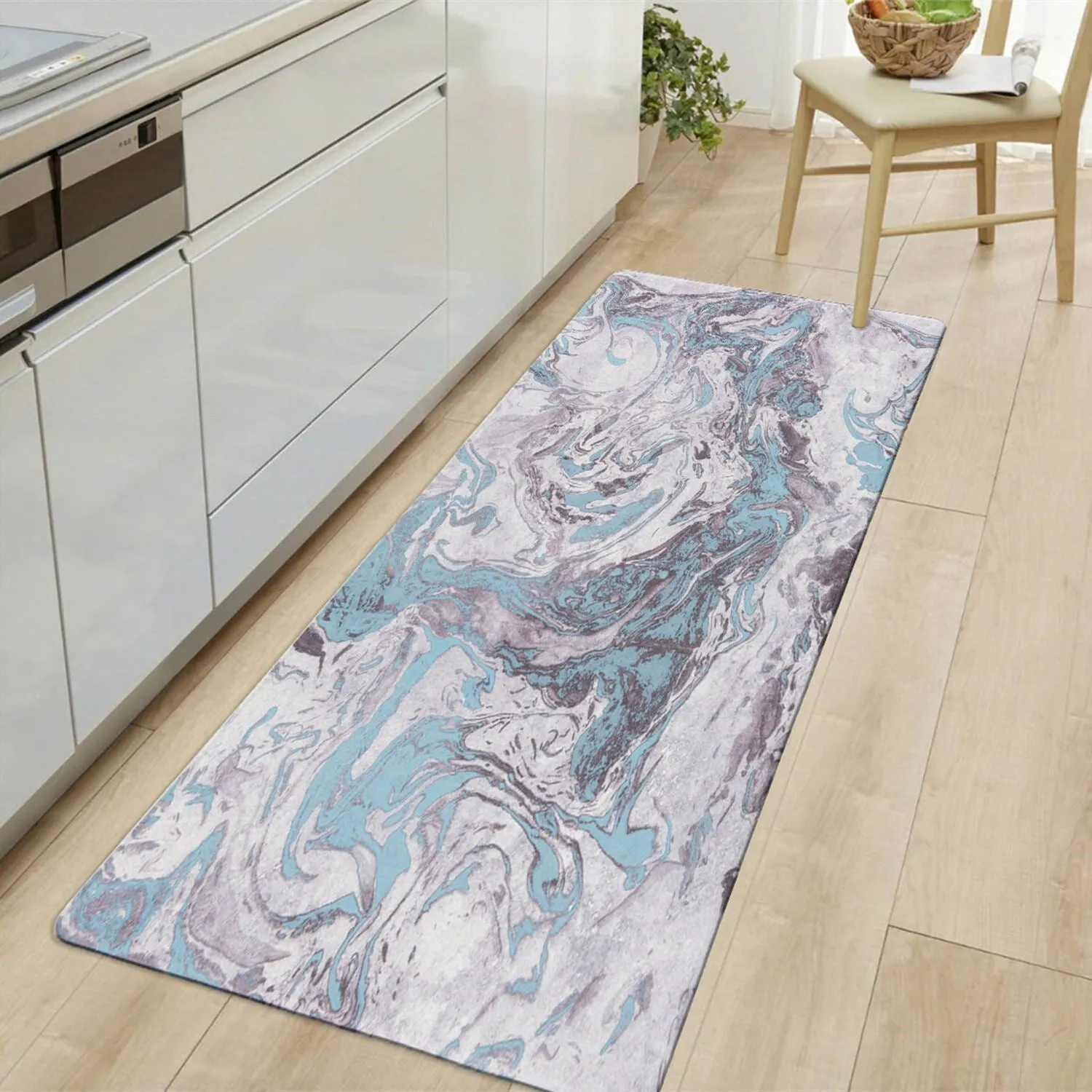 World Rug Gallery Contemporary Marble Anti-Fatigue Standing Mat