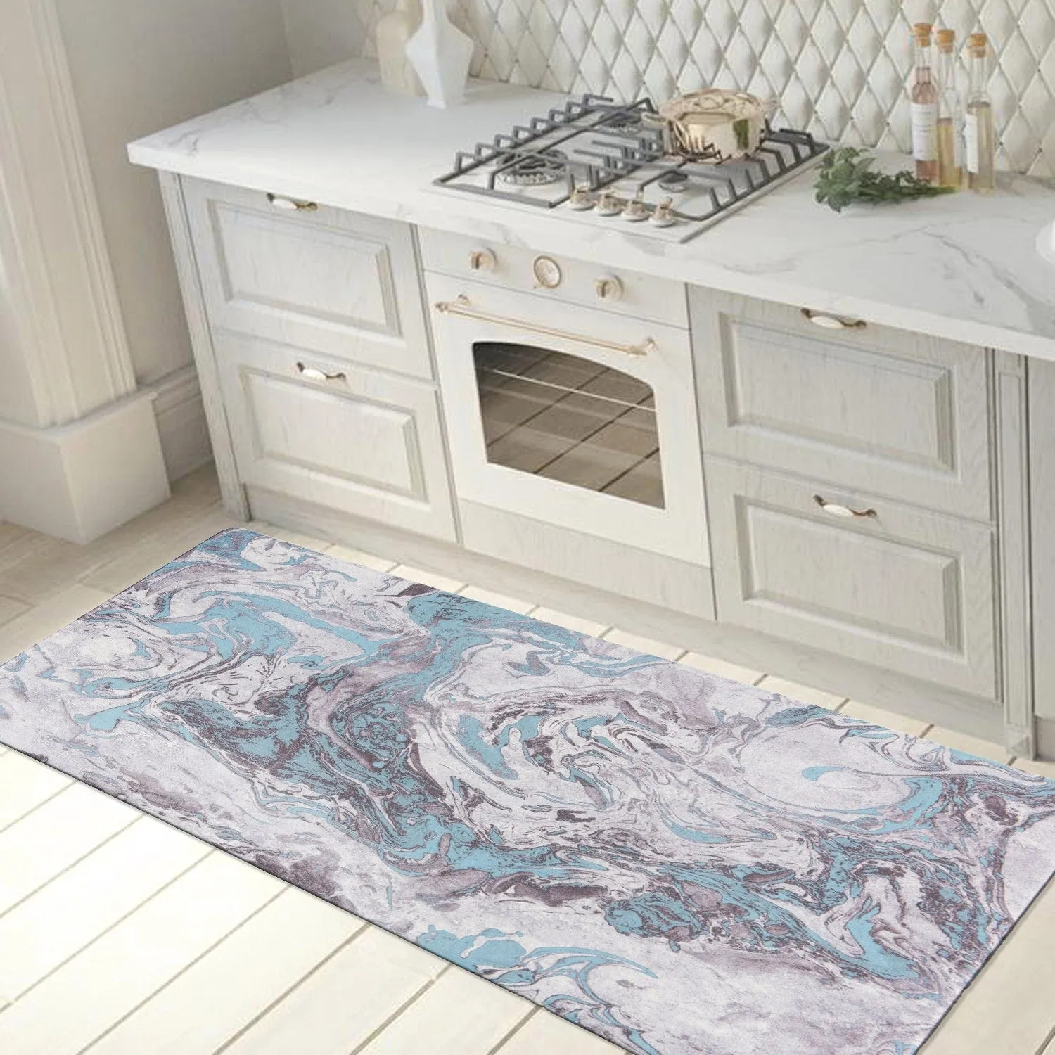 World Rug Gallery Contemporary Marble Anti-Fatigue Standing Mat