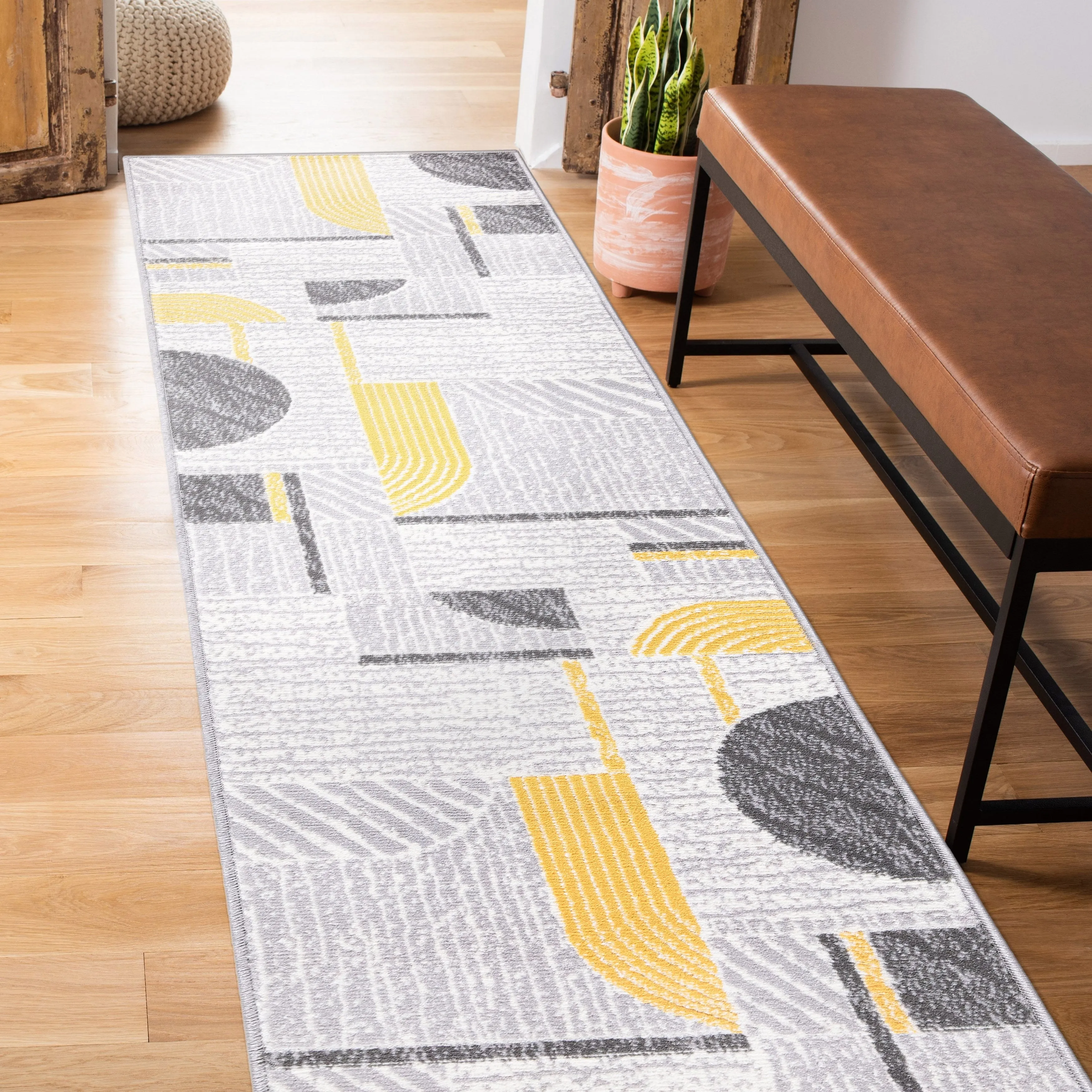 World Rug Gallery Contemporary Modern Abstract Area Rug