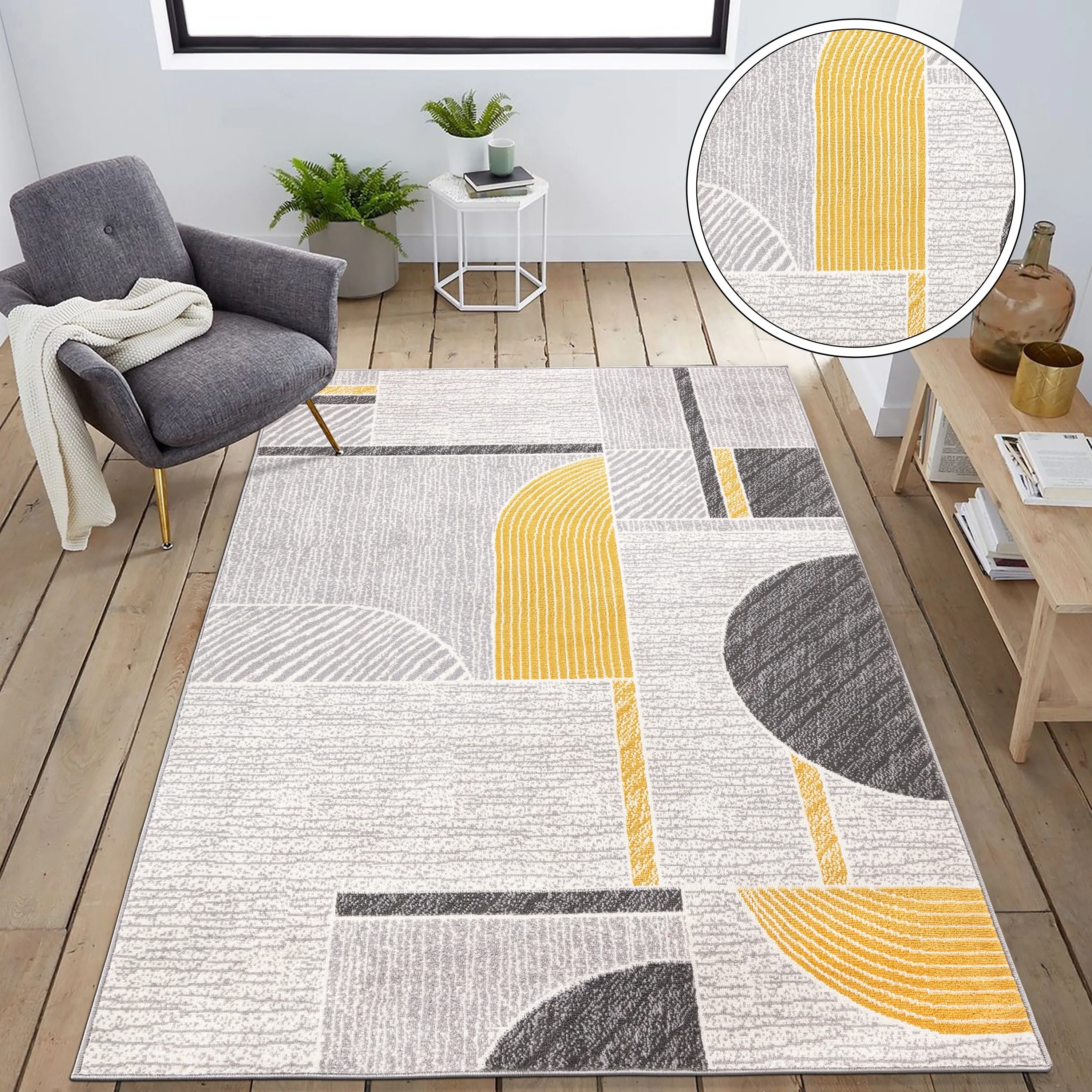 World Rug Gallery Contemporary Modern Abstract Area Rug