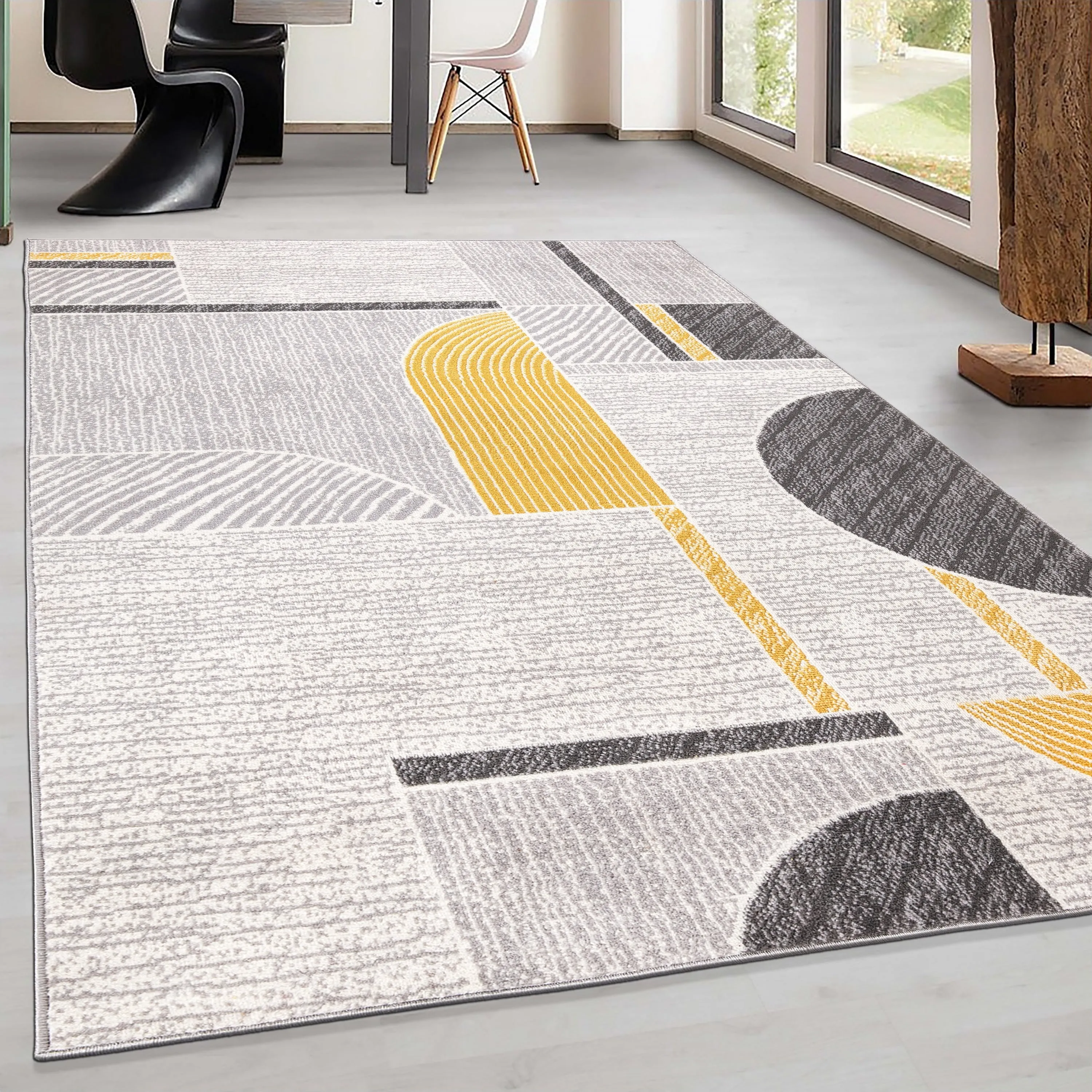 World Rug Gallery Contemporary Modern Abstract Area Rug