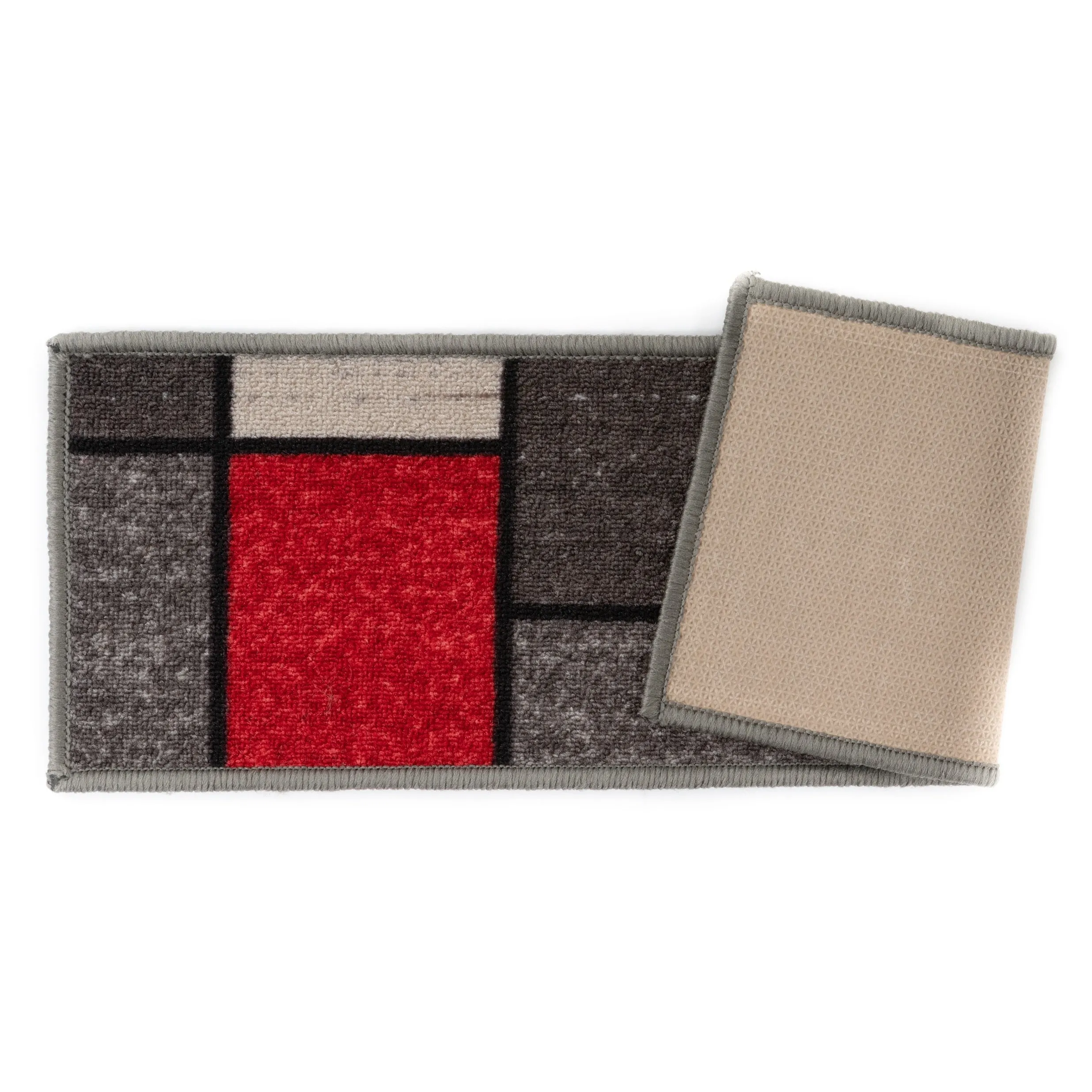 World Rug Gallery Contemporary Modern Boxes Non-Slip Stair Treads