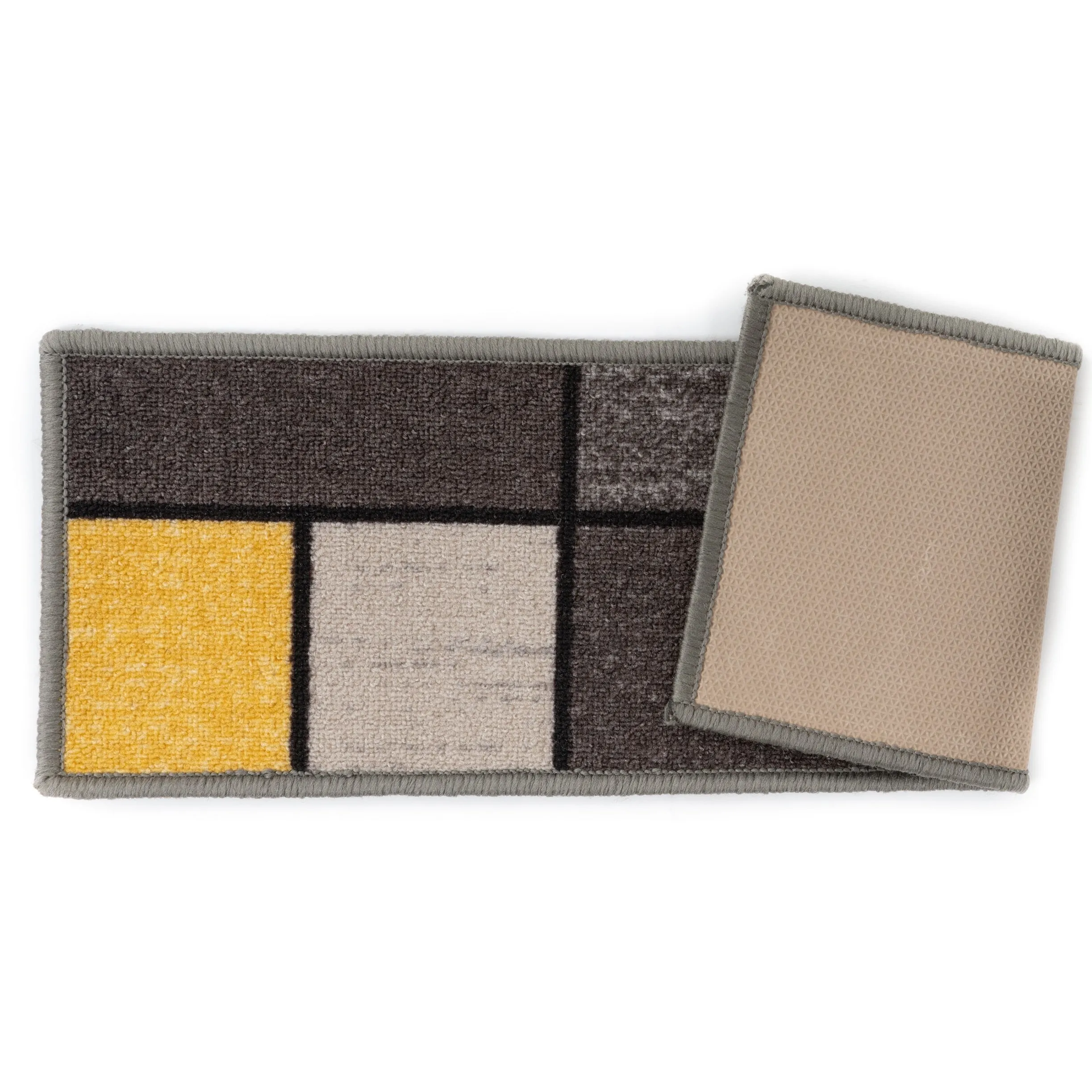 World Rug Gallery Contemporary Modern Boxes Non-Slip Stair Treads