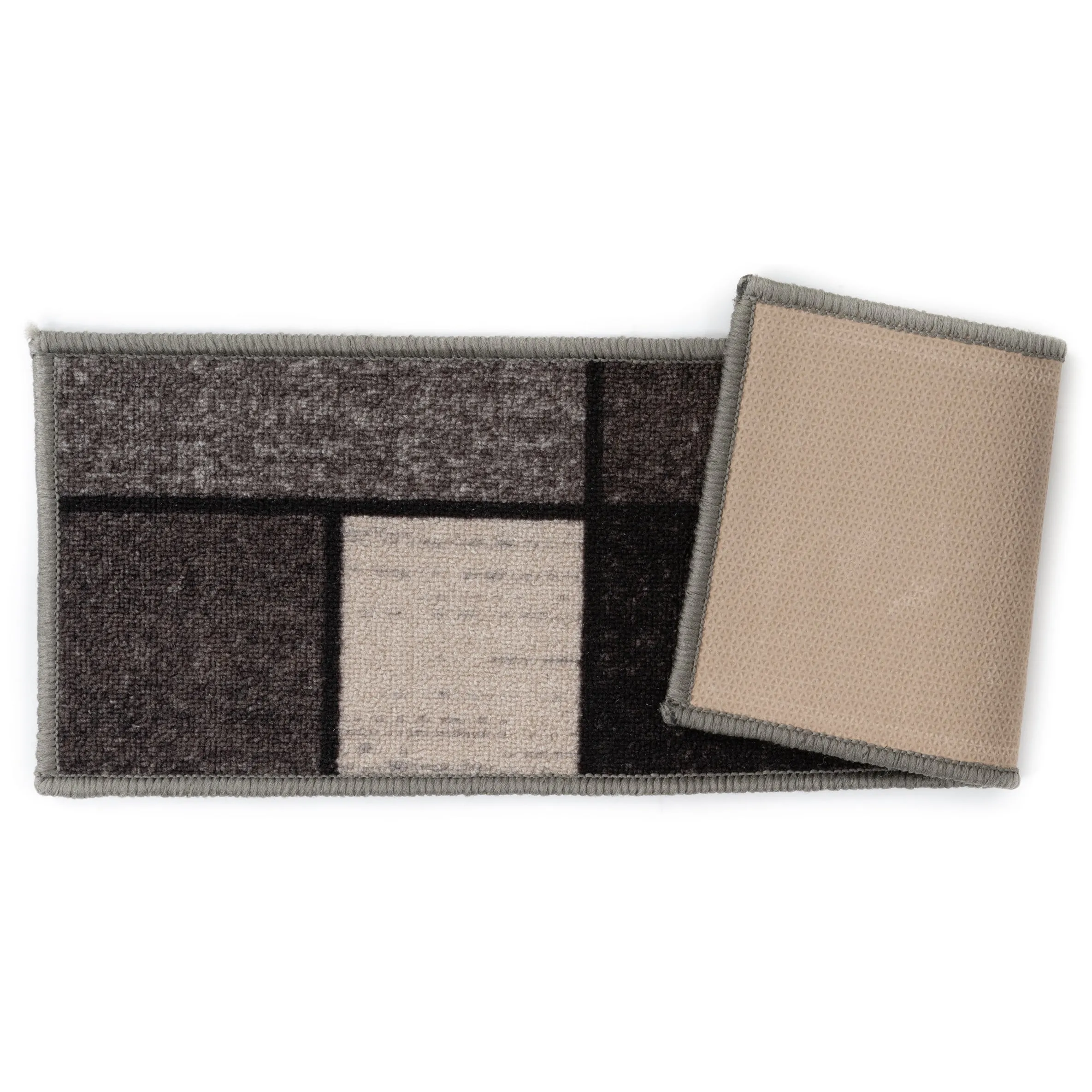 World Rug Gallery Contemporary Modern Boxes Non-Slip Stair Treads